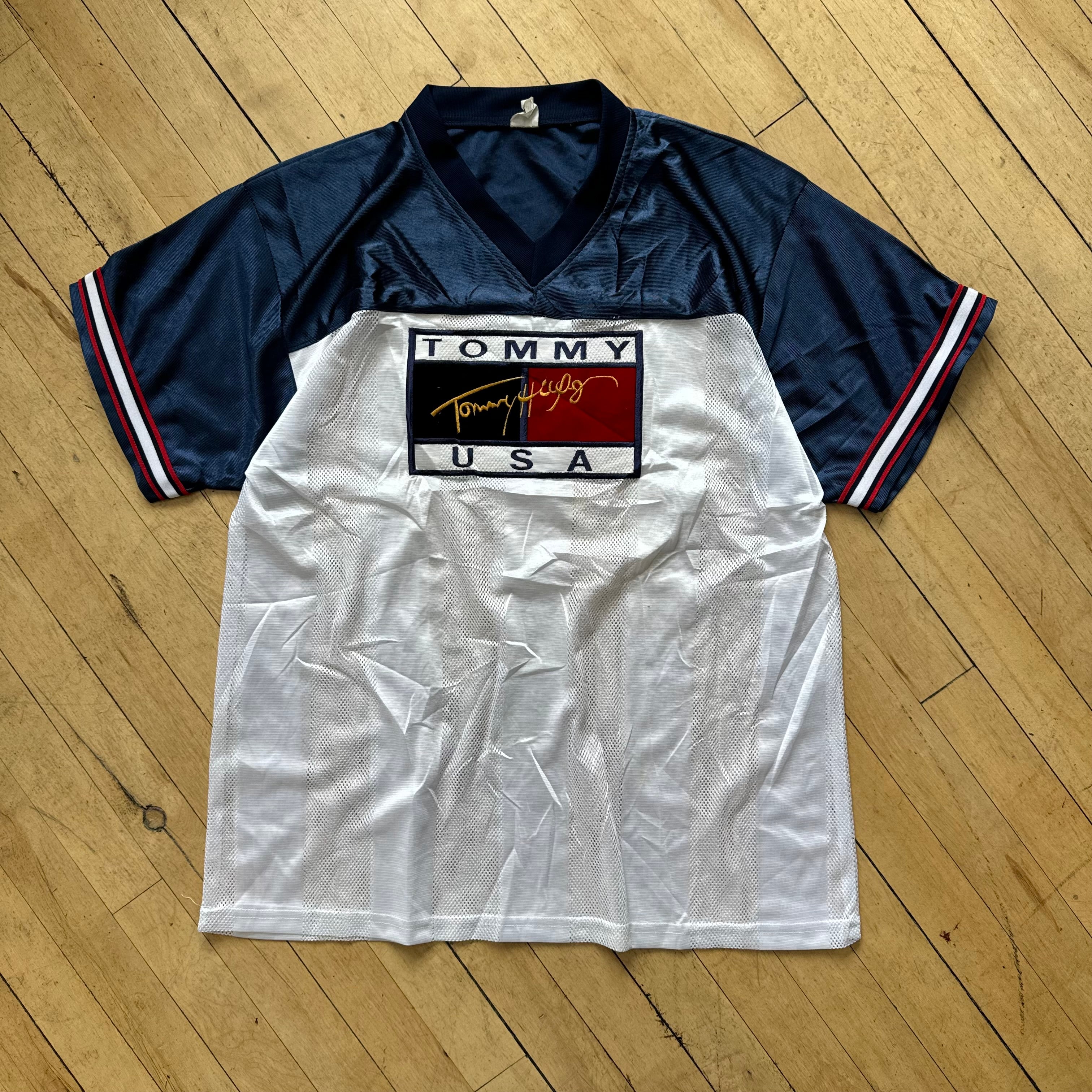 Vintage Bootleg Tommy USA Jersey Sz L