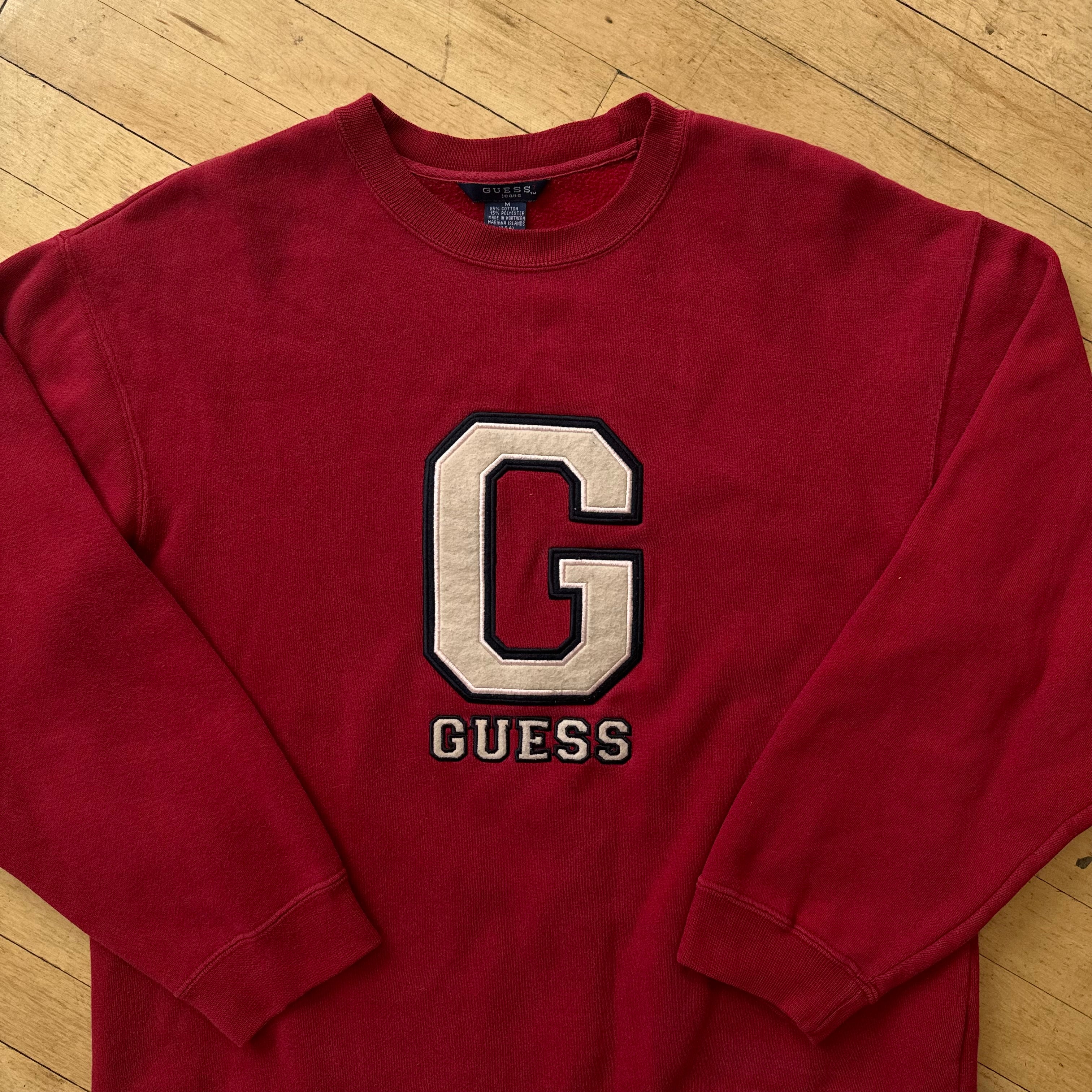 Vintage Guess SpellOut CrewNeck Sz M