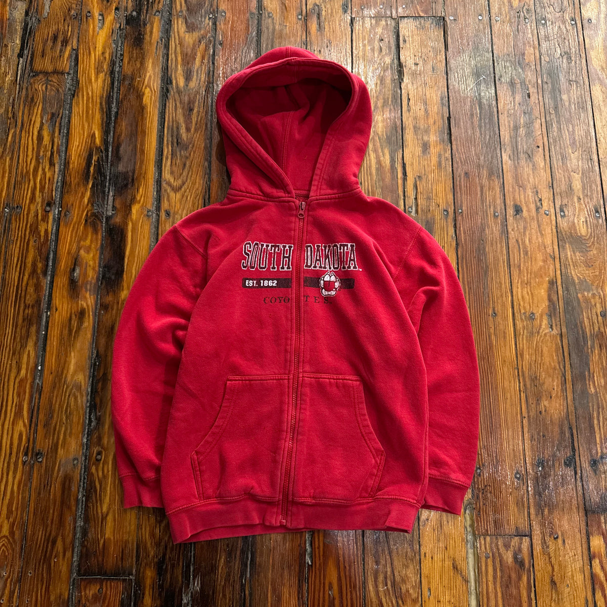 Vintage South Dakota University Zip-Up Hoodie Sz S