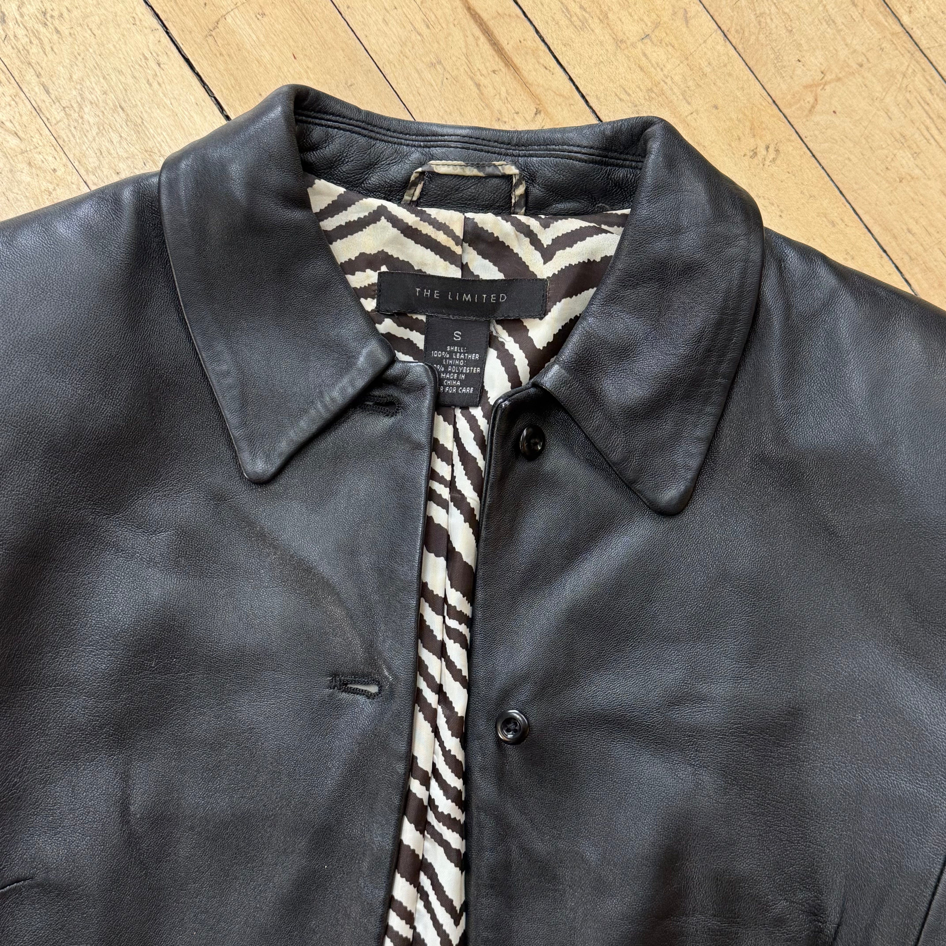 Y2K The Limited Leather Jacket Sz S