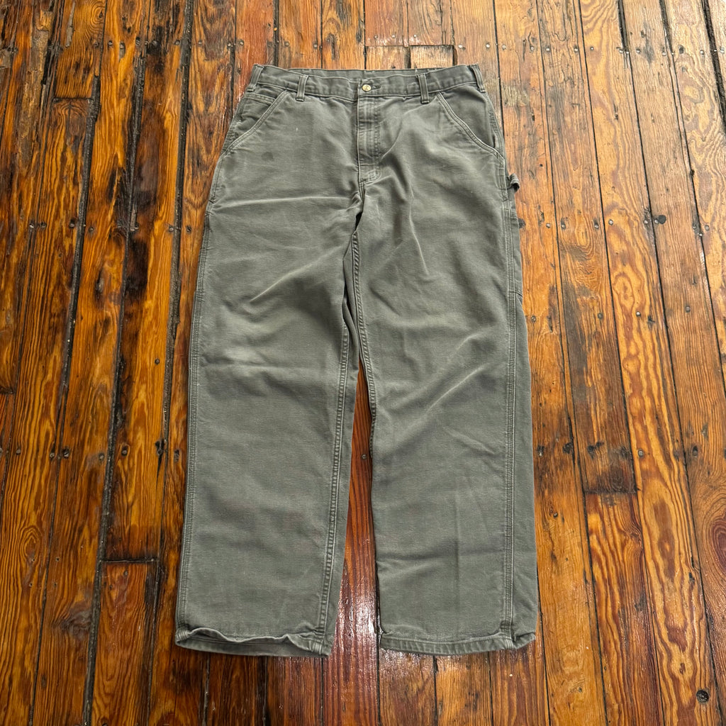 Vintage Carhartt Olive Denim Jeans Sz 36x32
