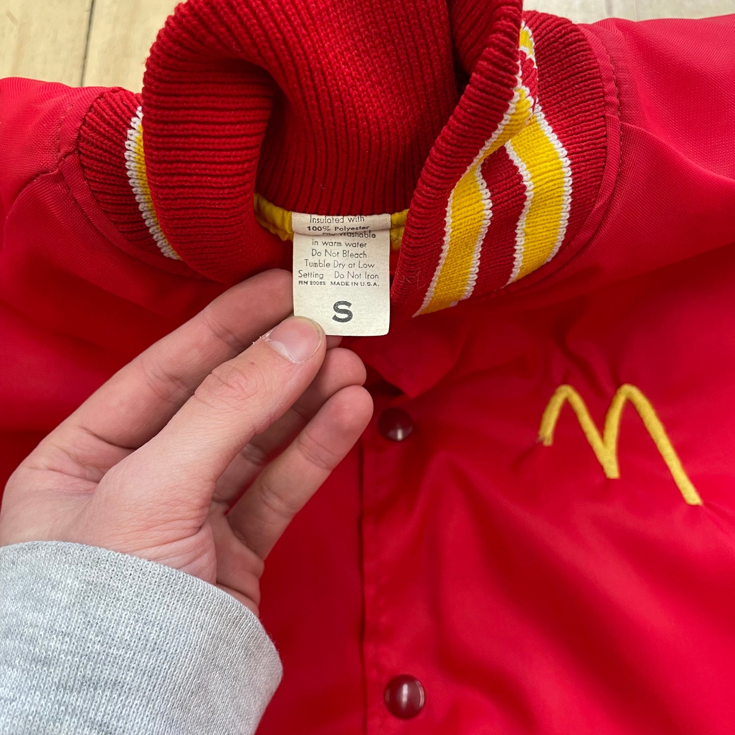 80s McDonald’s Logo Bomber Jacket Sz S