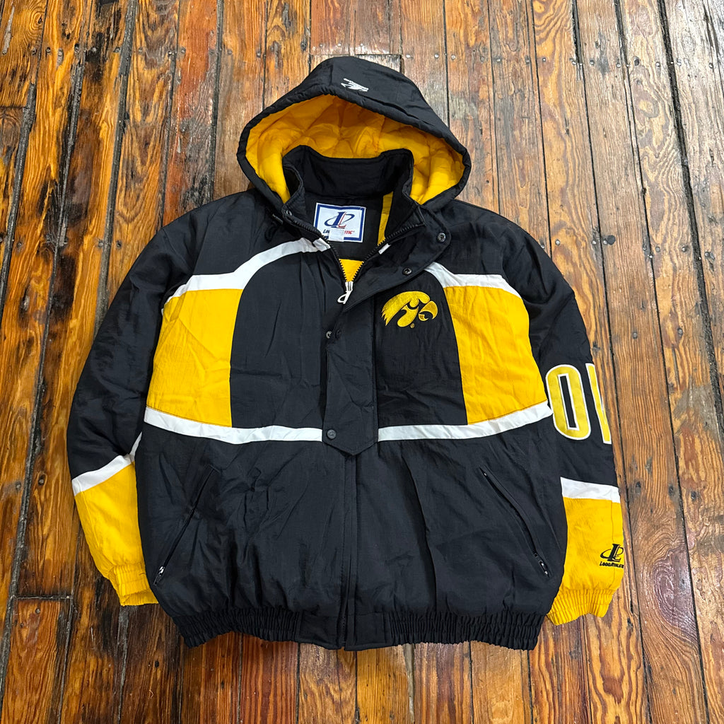 Vintage Iowa Hawkeyes Logo Athletic Jacket Sz XL