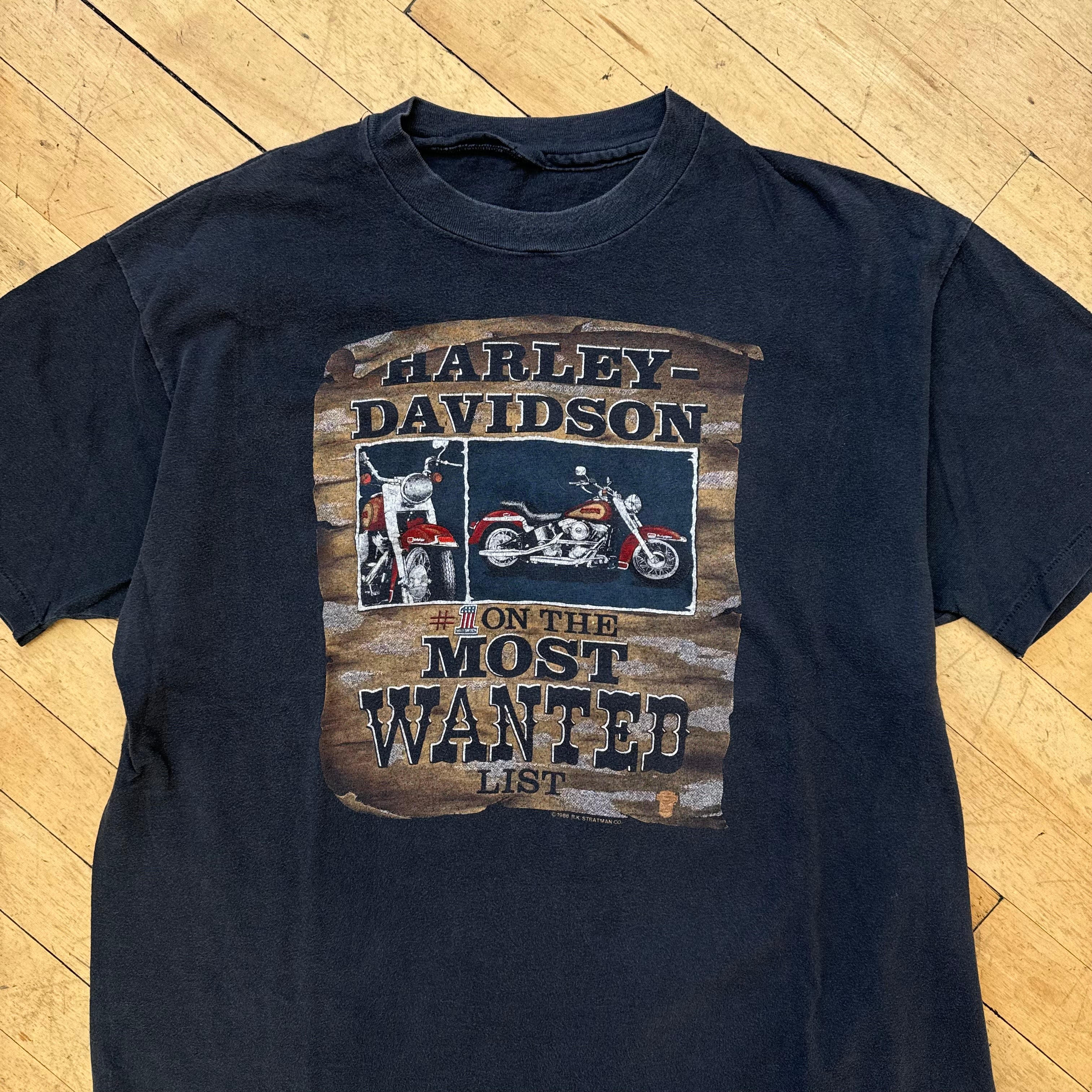Vintage Harley Davidson #1 Most Wanted T-shirt Sz L