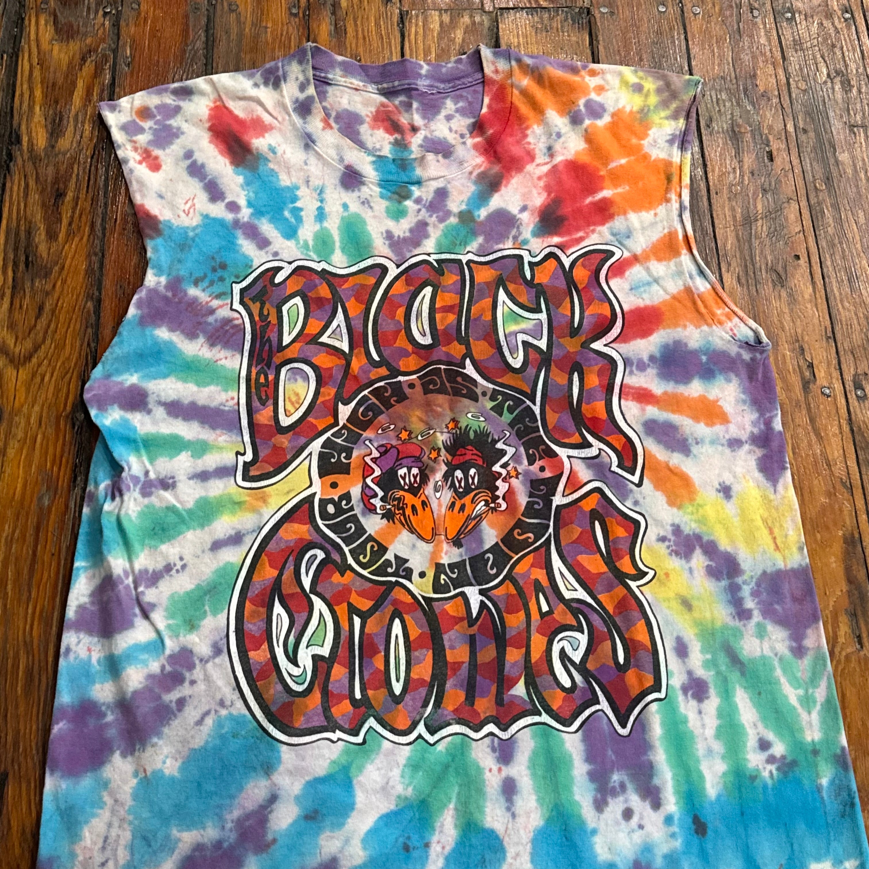 Vintage Tie Dye Black Crow Band T-shirt Sz xXL