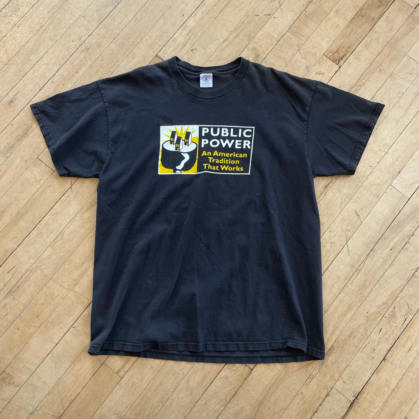 90s Public Power Graphic T-shirt Sz XL