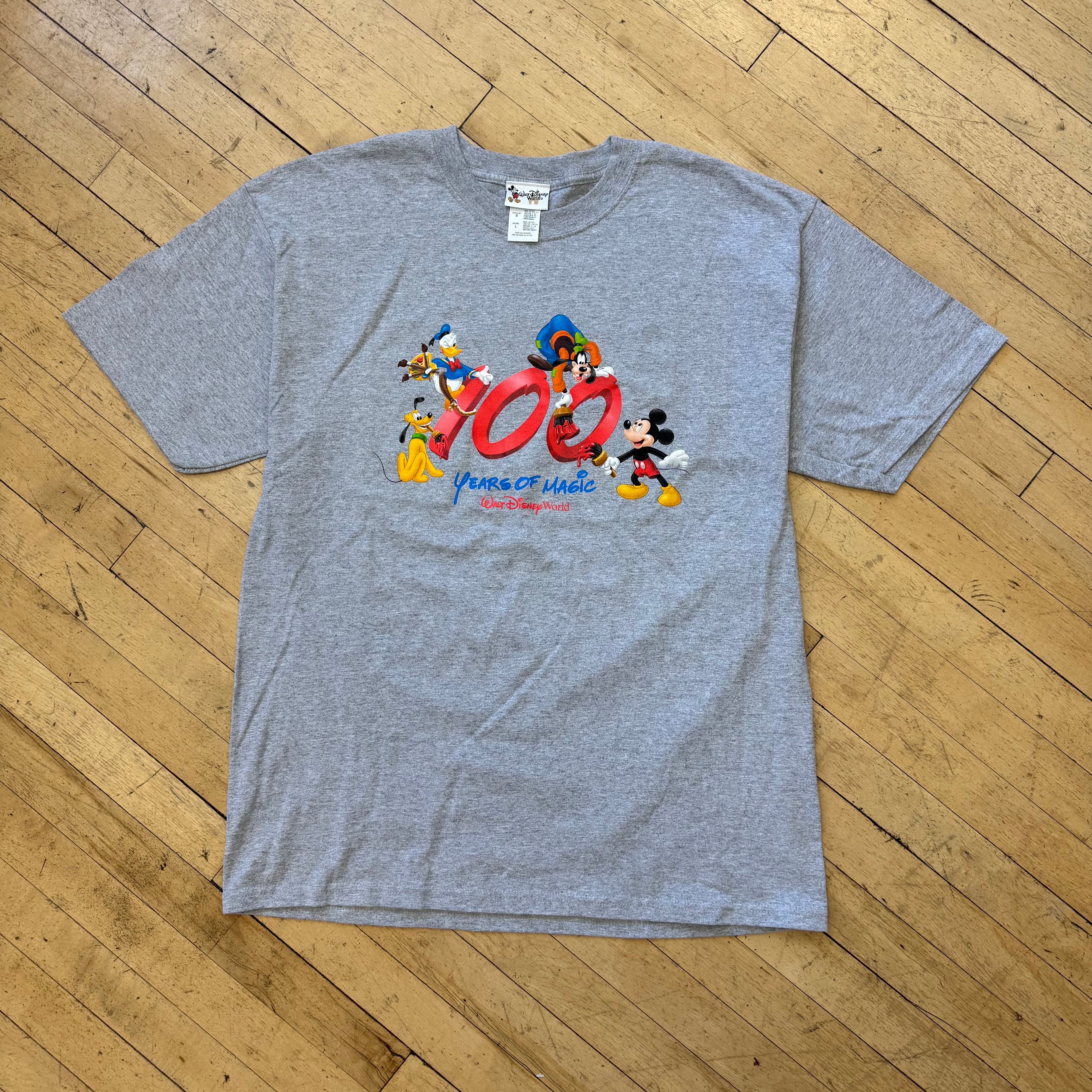 Vintage 100 Years Of Magic Disney T-shirt Sz L