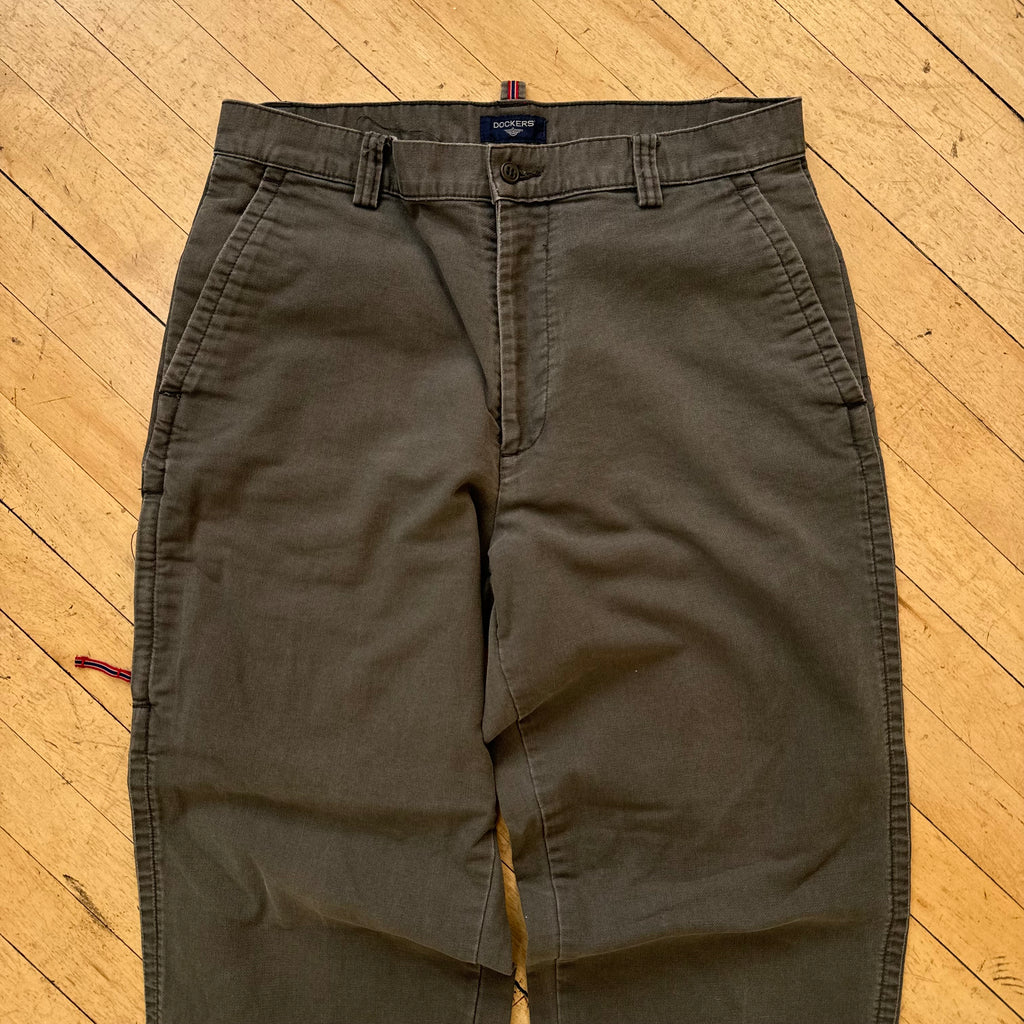 Vintage Olive Dockers Khaki Pants Sz 34x34