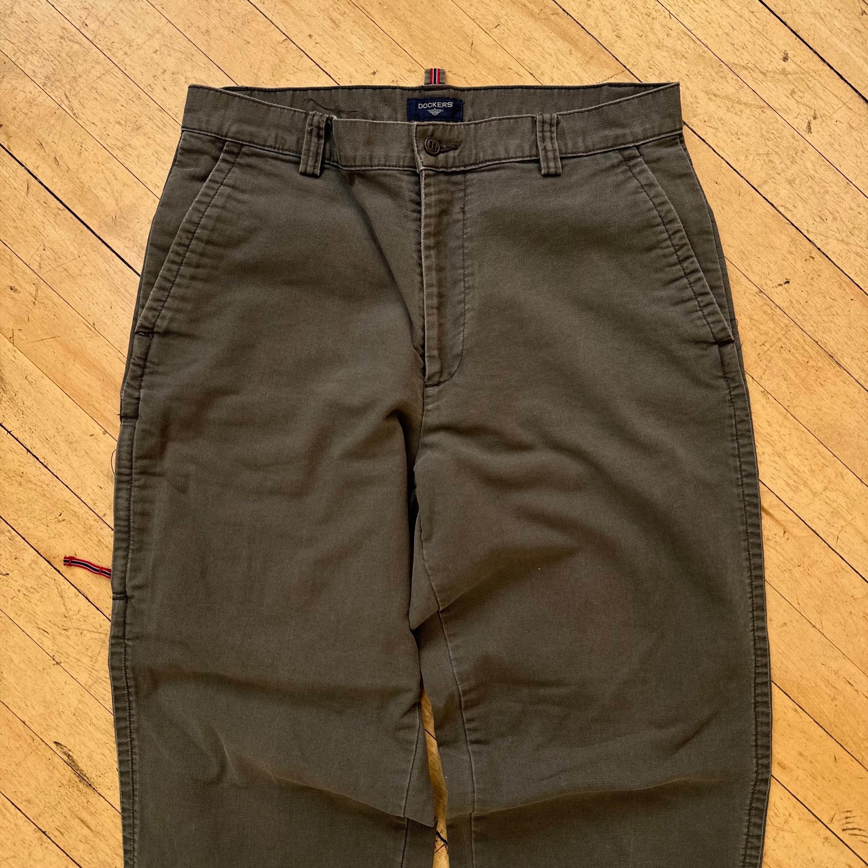 Vintage Olive Dockers Khaki Pants Sz 34x34
