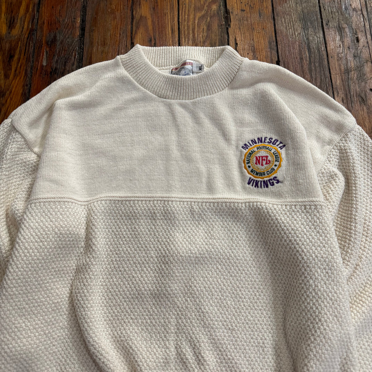 Vintage Minnesota Vikings Member Club Sweater Sz XL