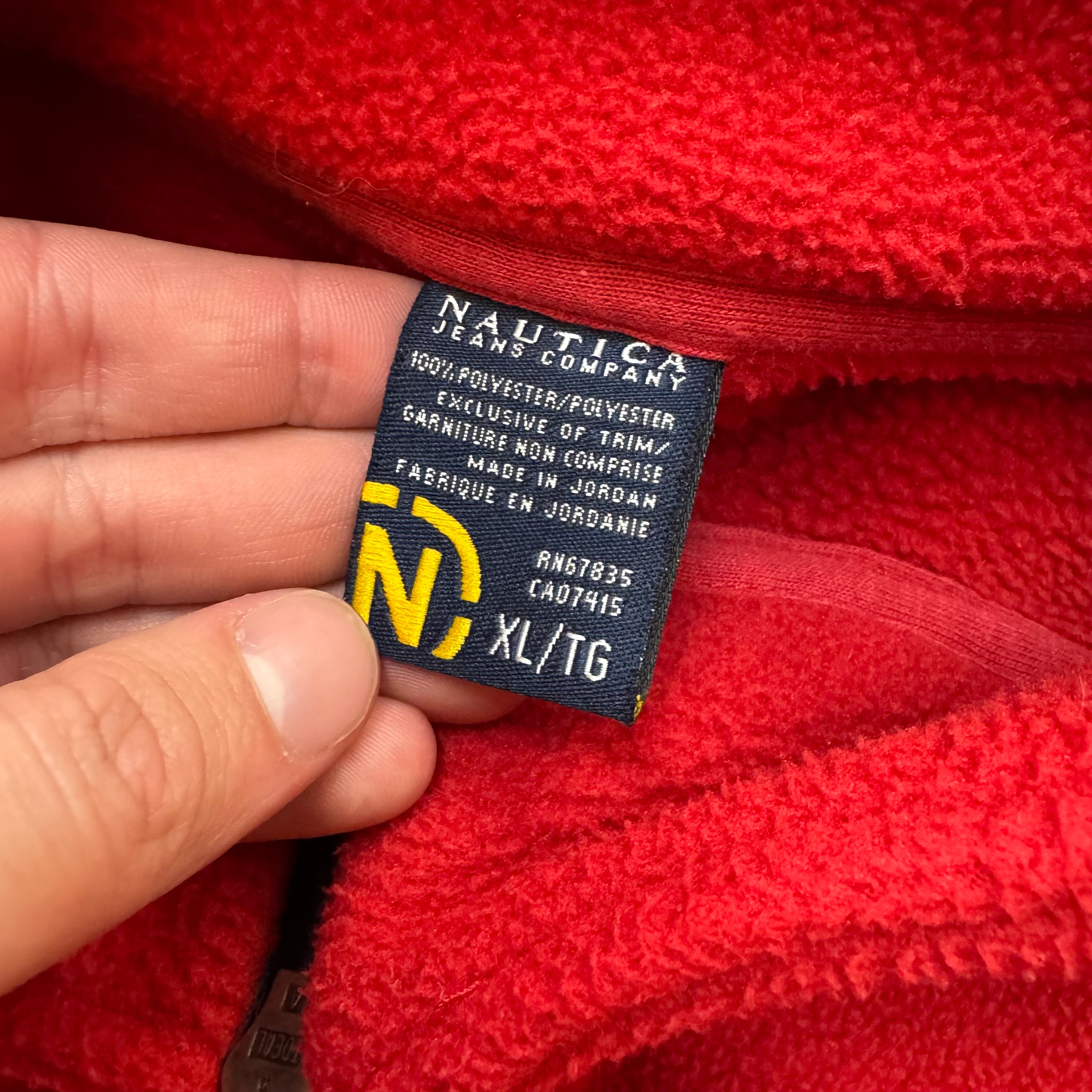 Vintage Nautica Jeans Fleece Jacket Sz XL