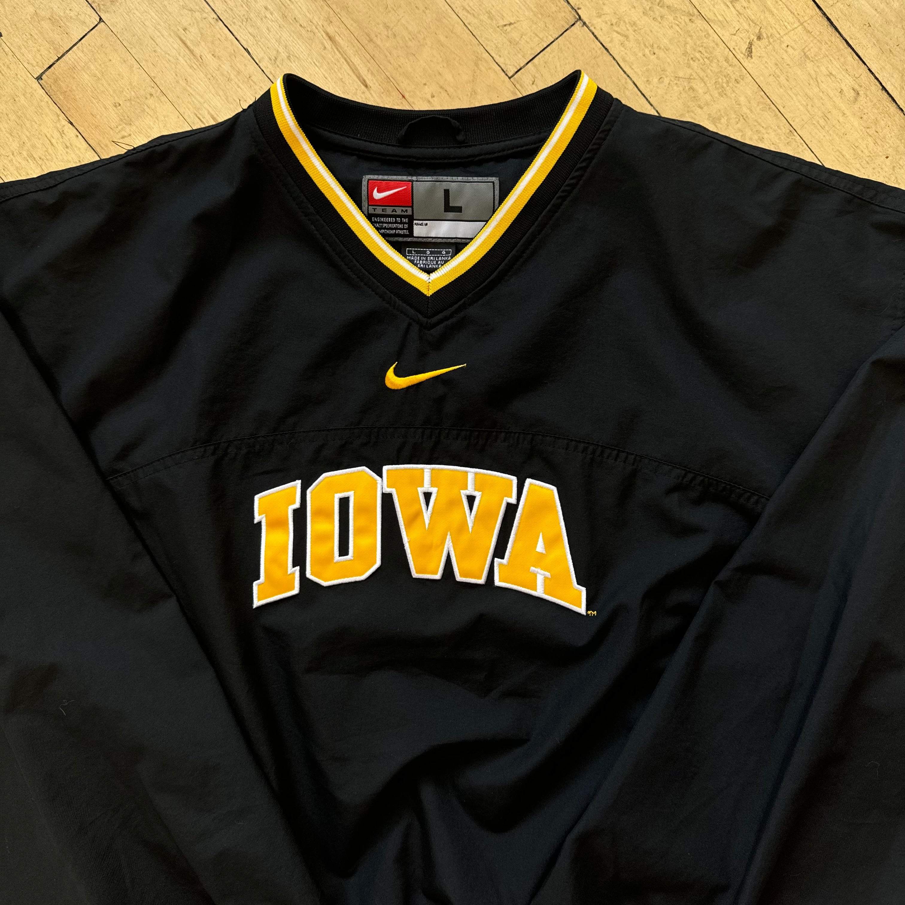 Vintage Center Swoosh Iowa Pullover Jacket Sz XL