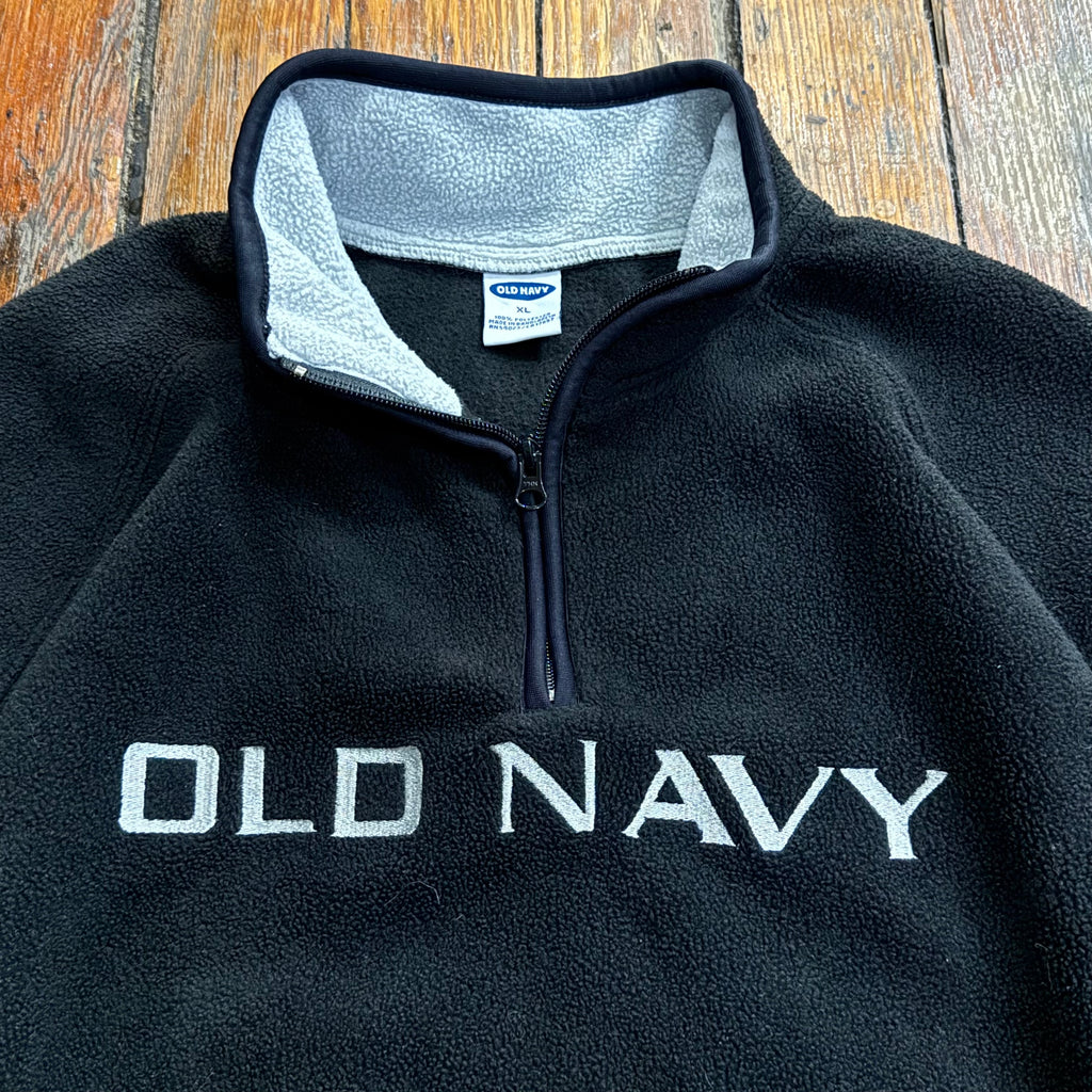 Y2K Old Navy Quarter Zip Fleece Jacket Sz XL