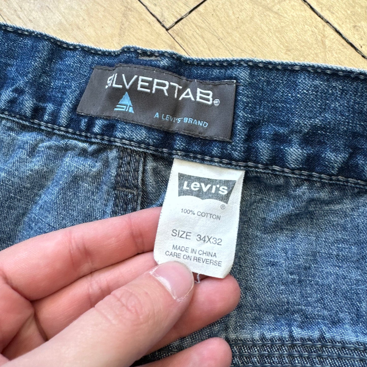 Vintage Levi SilverTab Denim Jeans Sz 34x32