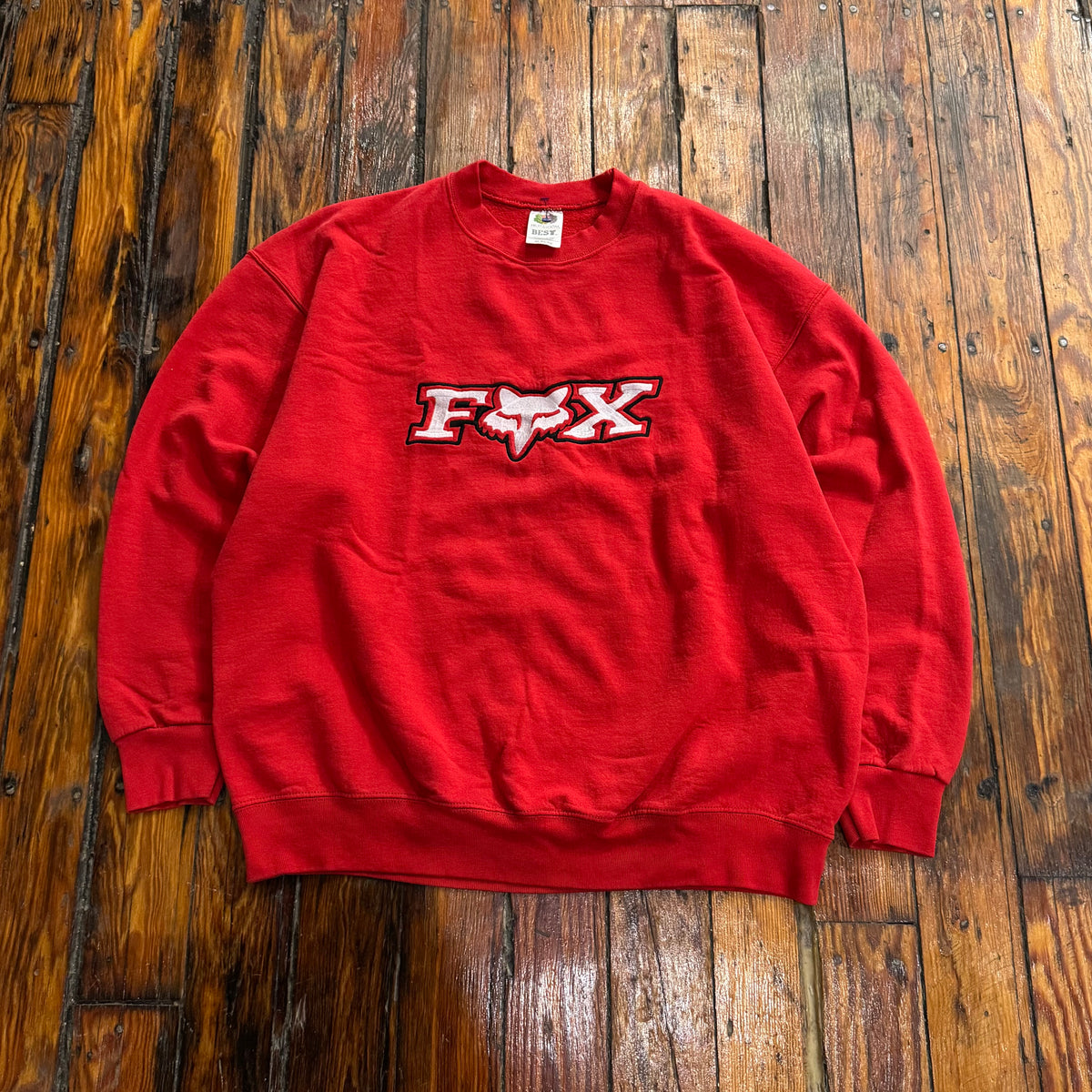 Vintage Fox Racing SpellOut CrewNeck Sz L