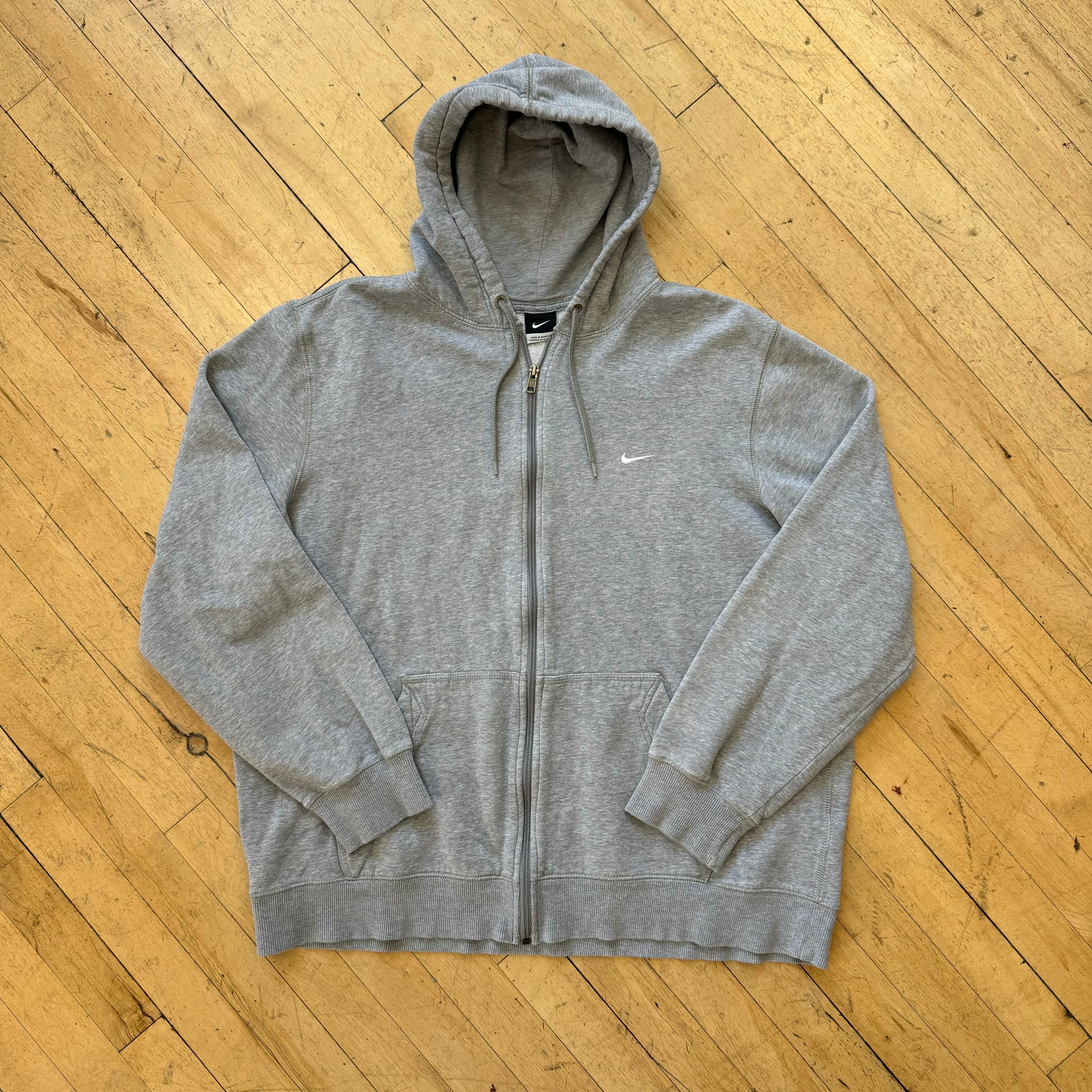 Y2K Nike Gray Zip-Up Jacket Sz XL