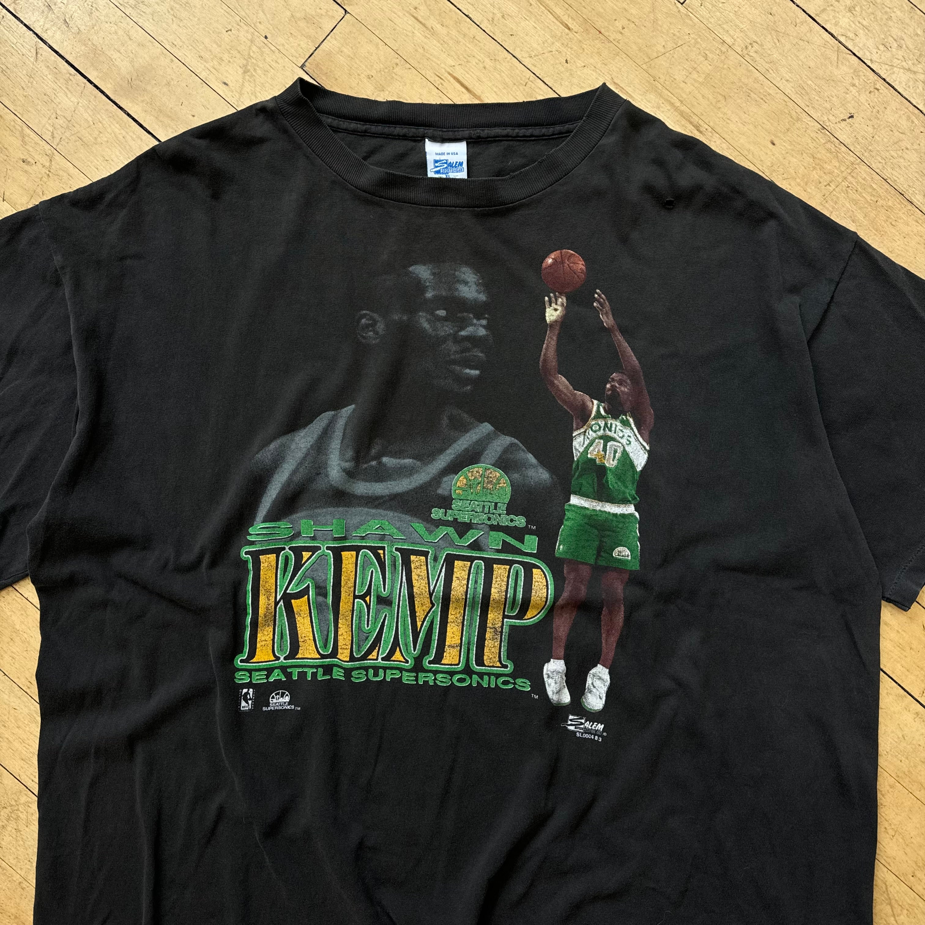 Vintage Shawn Kemp Seattle SuperSonics T-shirt Sz XL