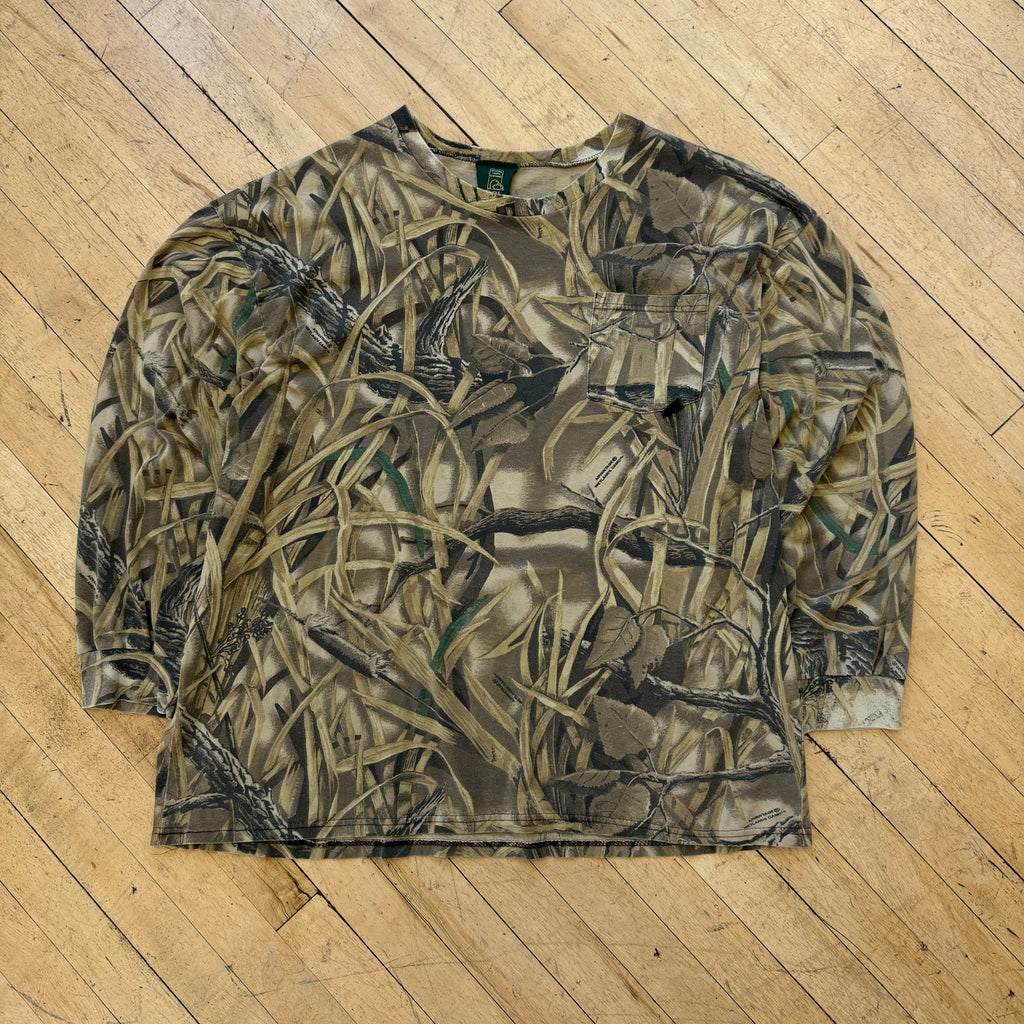 Vintage Ducks Unlimited Camo Long Sleeve T-shirt Sz XXL