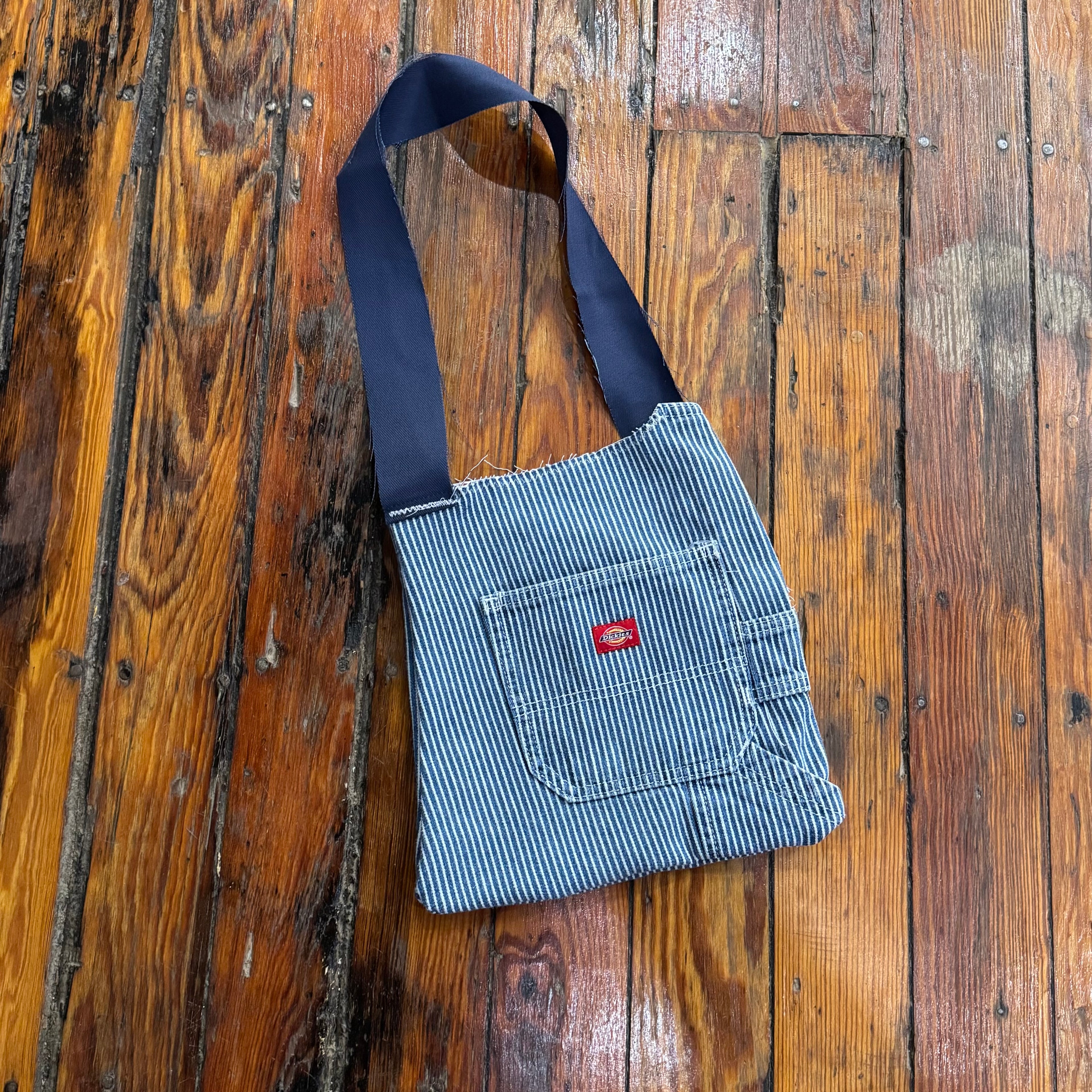 Vintage ReWork Dickies Denim Striped Bag
