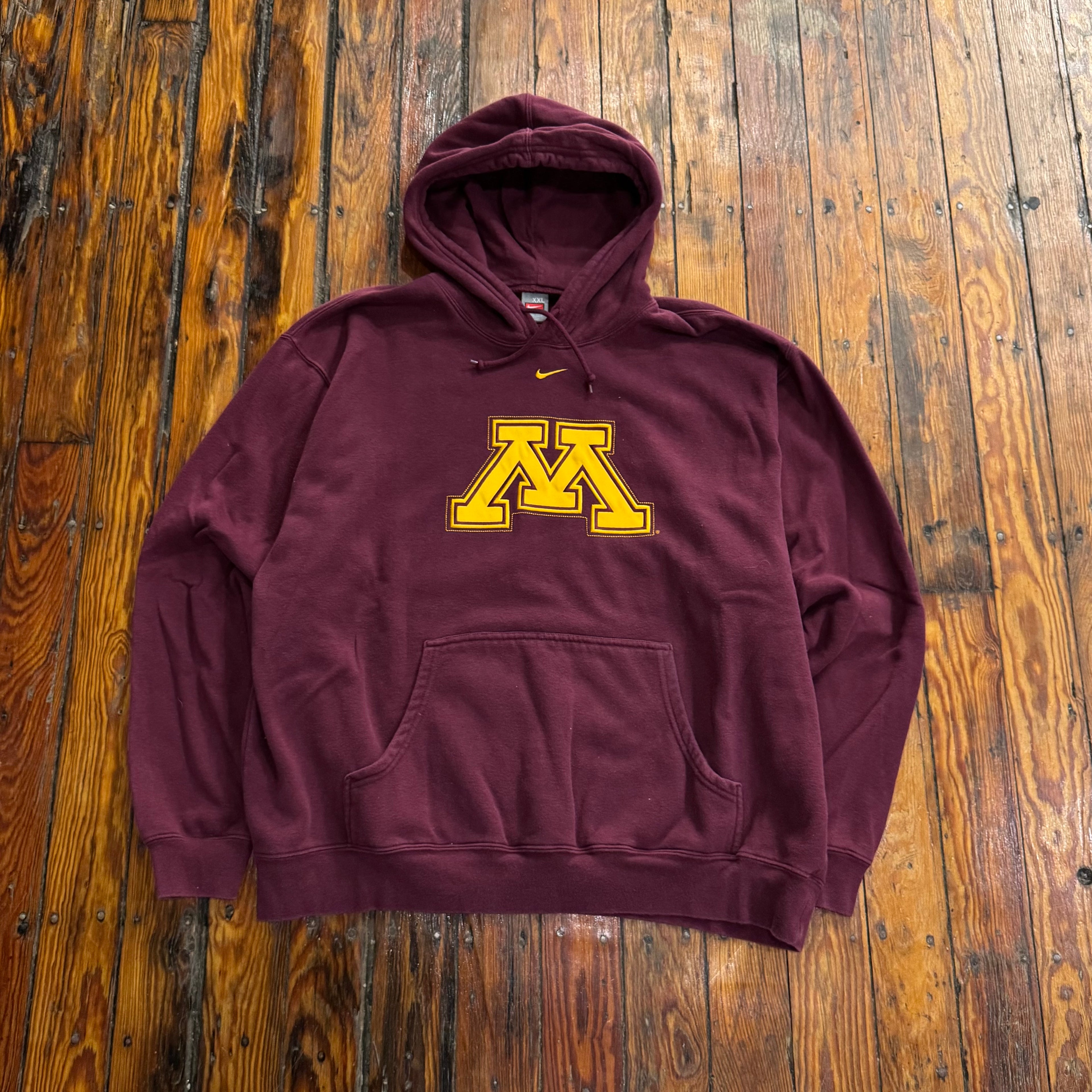 Vintage Nike Minnesota Gophers Center Swoosh Hoodie Sz XXL