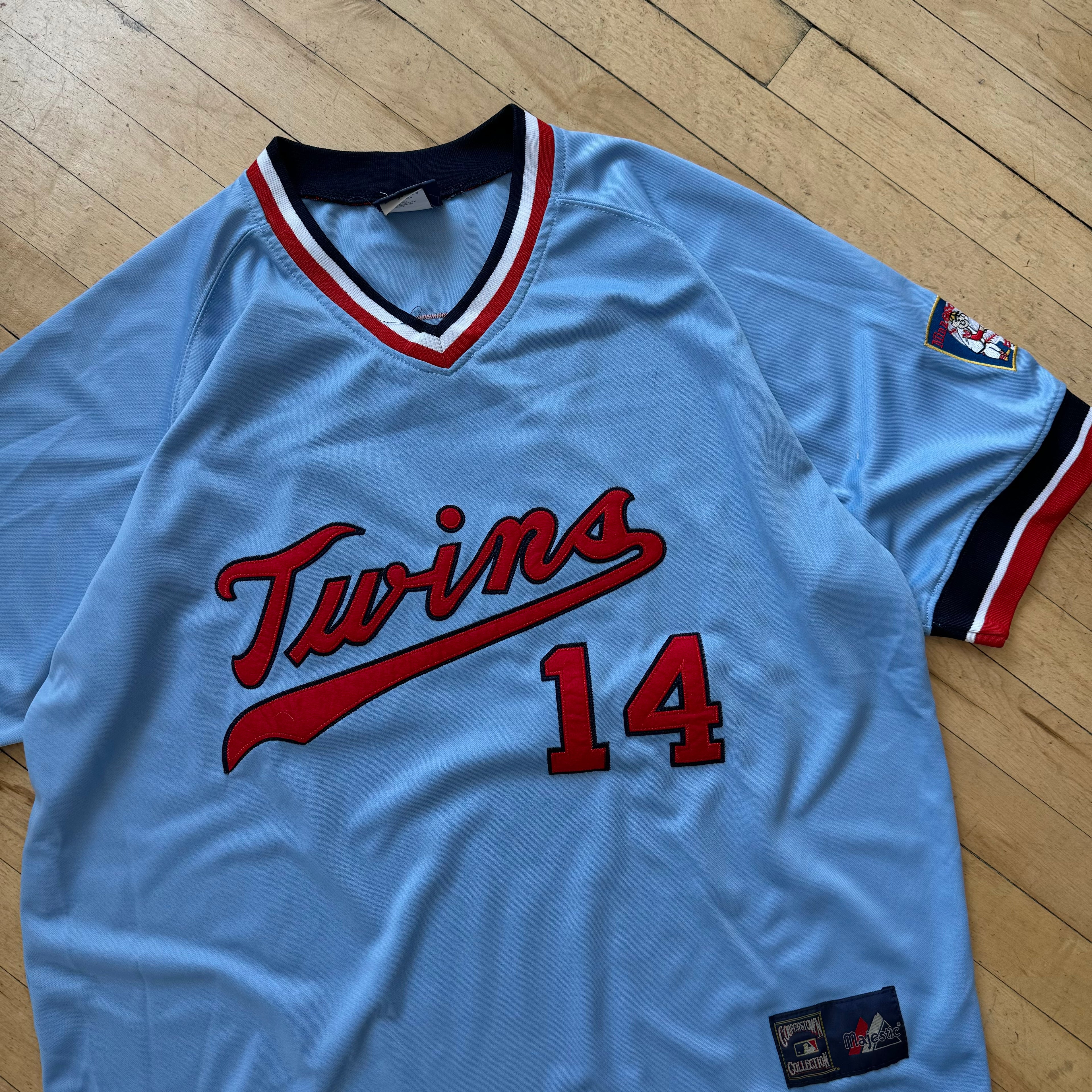 Minnesota Twins Majestic “Harbek” Baseball Jersey Sz XL