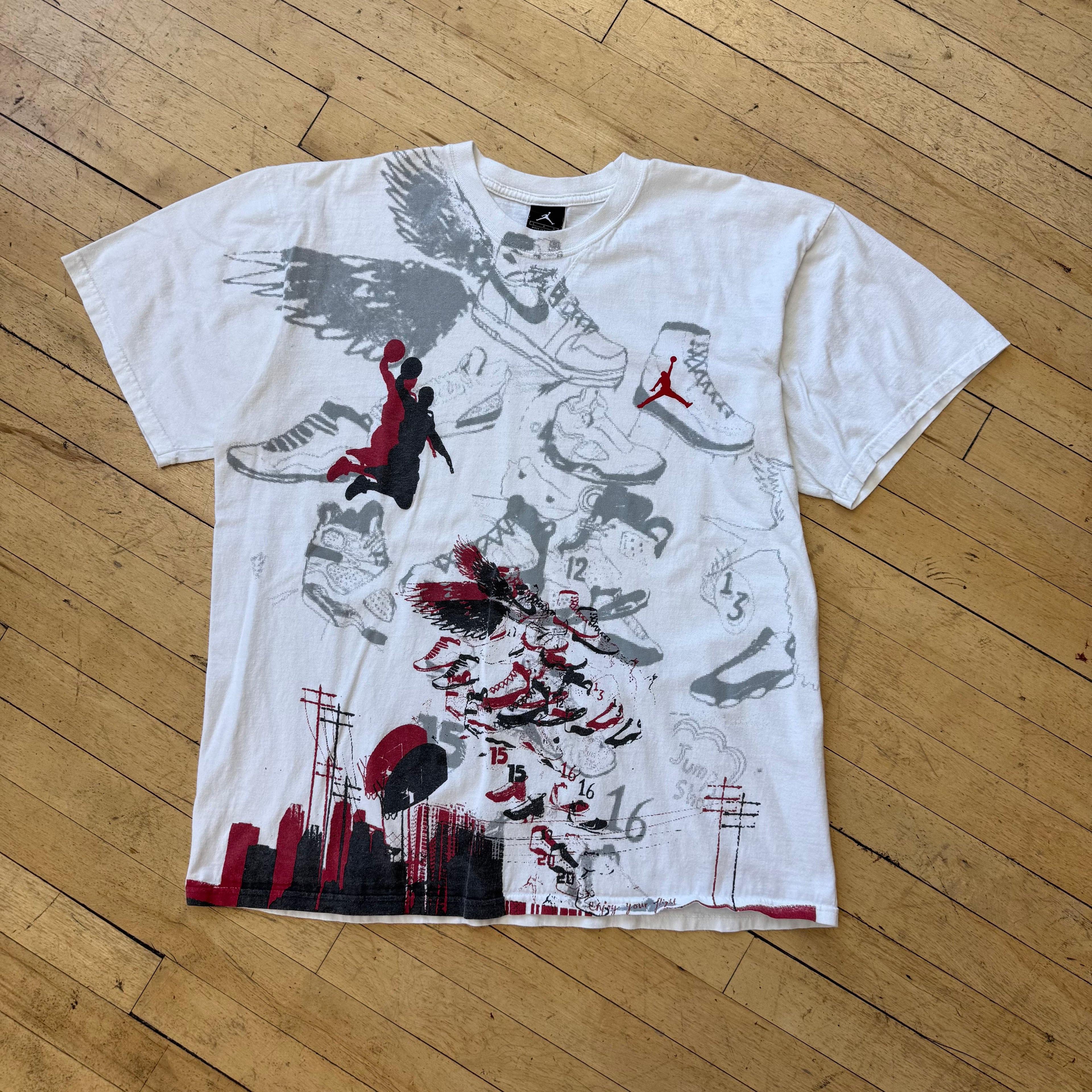 Y2K Jordan Retro T-shirt Sz L