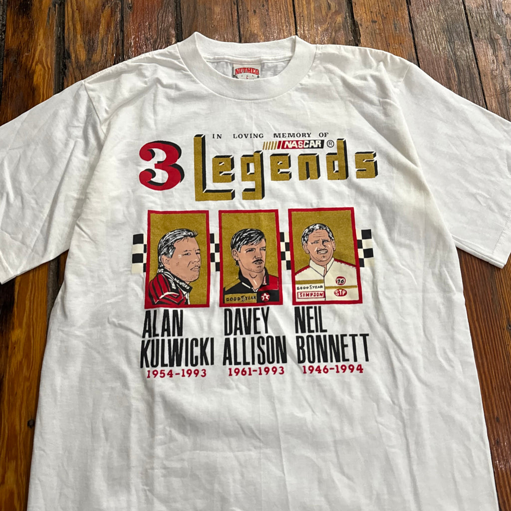 Vintage Three Legends NASCAR T-shirt Sz L