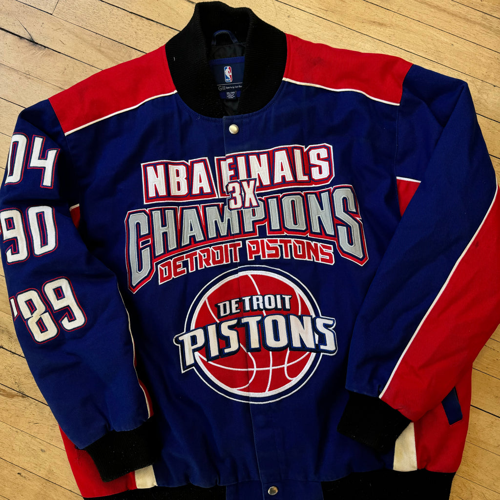 Vintage Detroit Pistons Patch Jacket Sz XXL