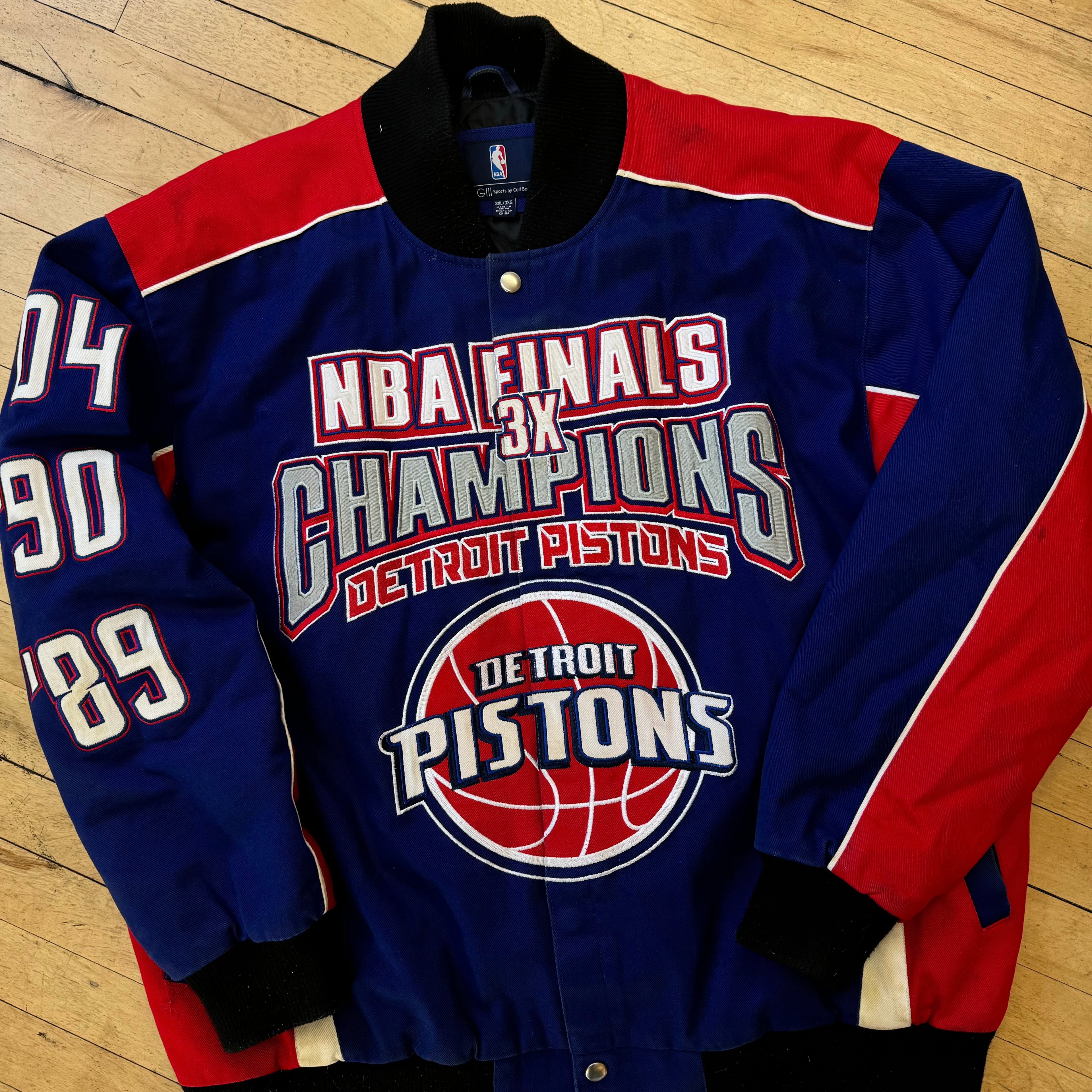 Vintage Detroit Pistons Patch Jacket Sz XXL