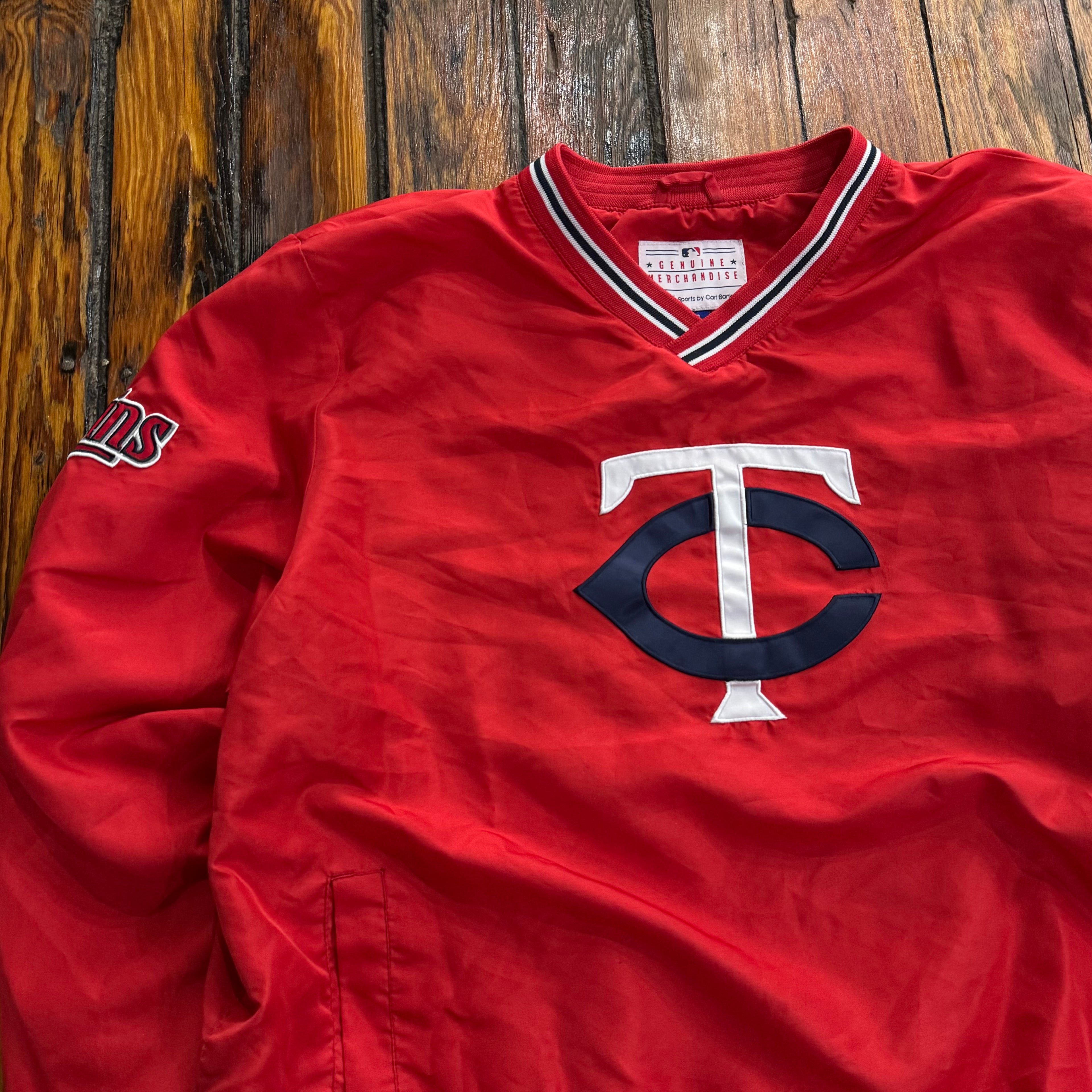 Vintage Minnesota Twins Pull Over Jacket Sz L