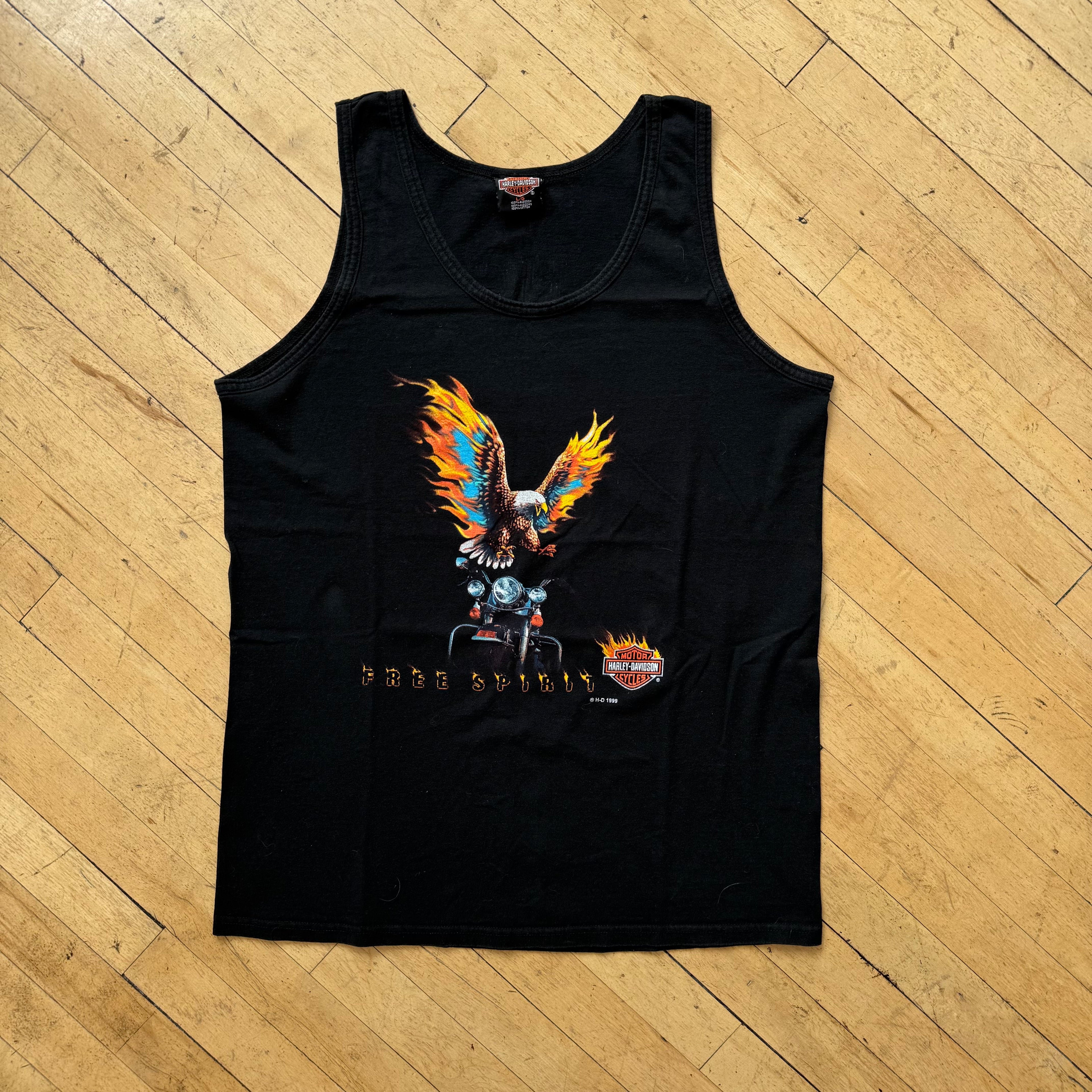Vintage Harley Davidson Free Spirit Mexico Tank T-shirt Sz L