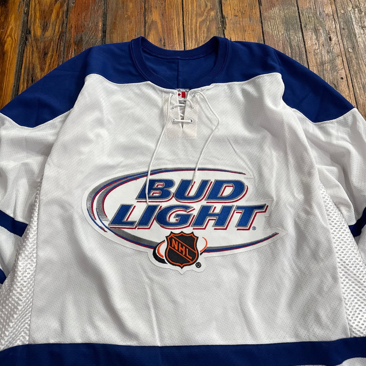 Vintage BudLight NHL Hockey Jersey Sz XL