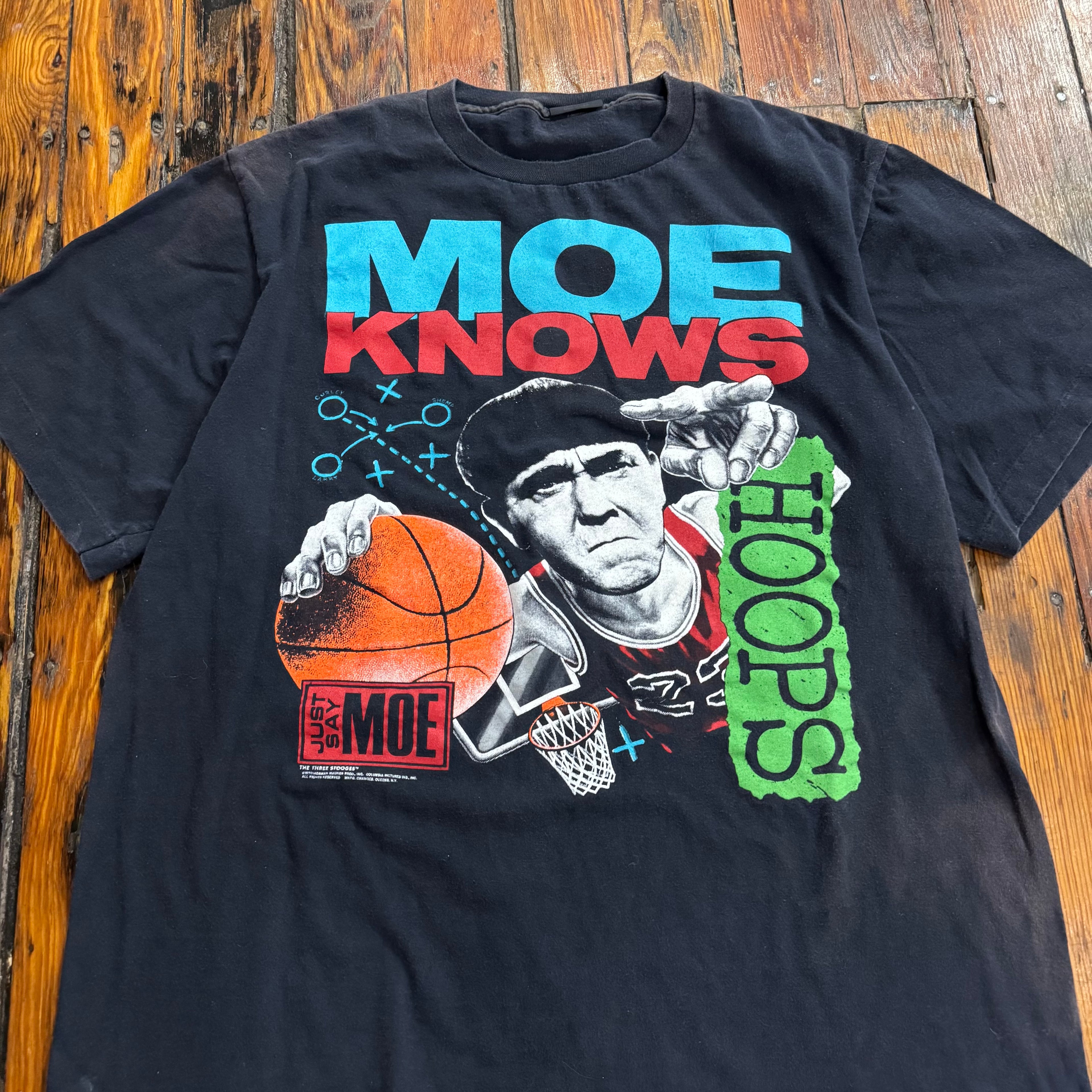 Vintage Three stooges Moe Knows T-shirt Sz XL
