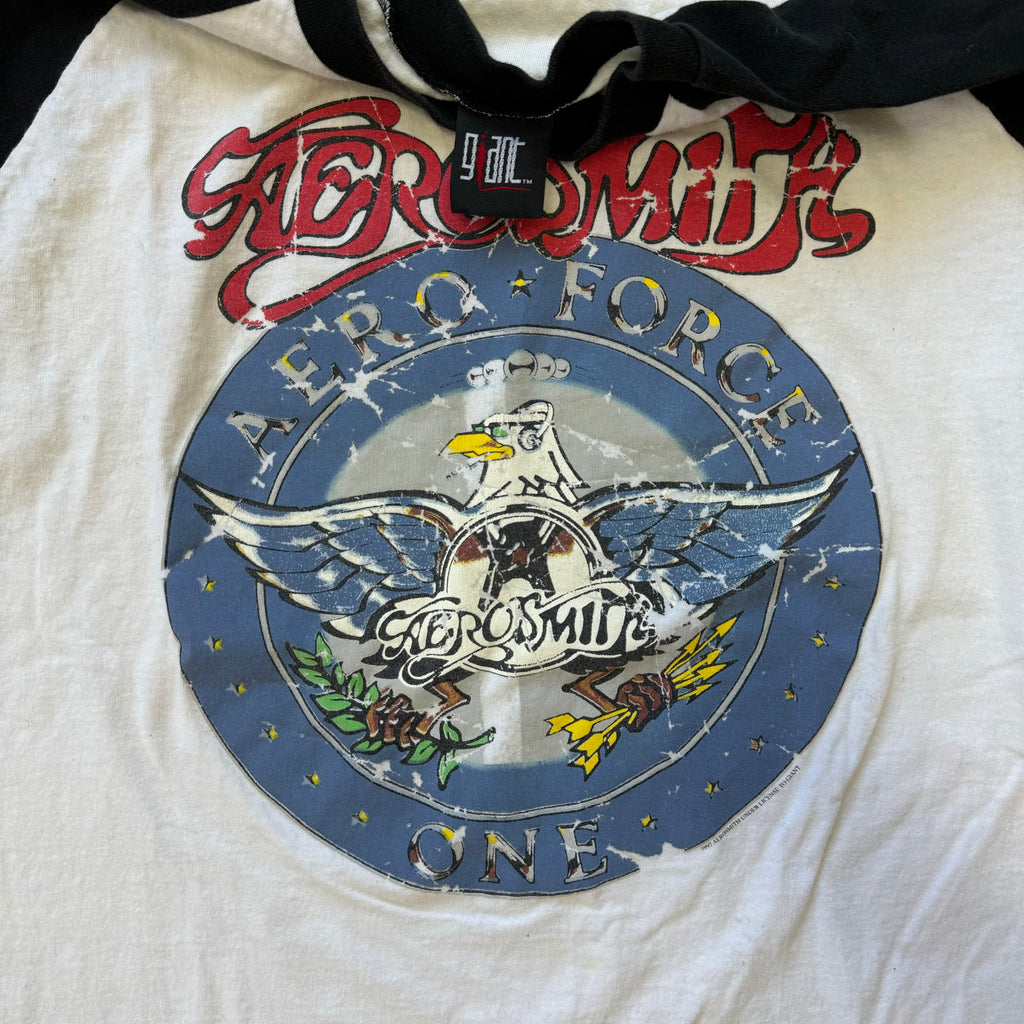 Vintage Aerosmith Band Baseball T-shirt Sz L