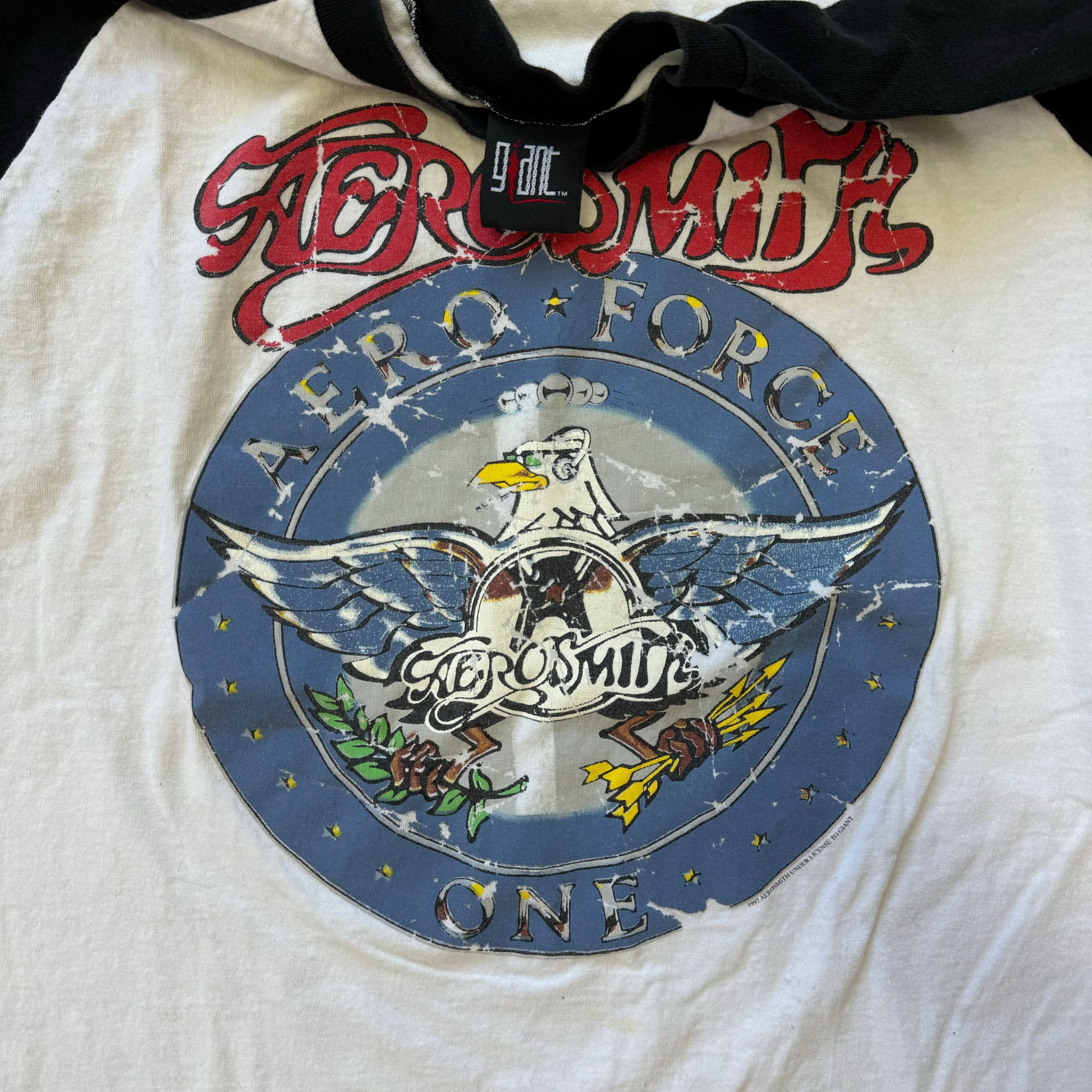 Vintage Aerosmith Band Baseball T-shirt Sz L