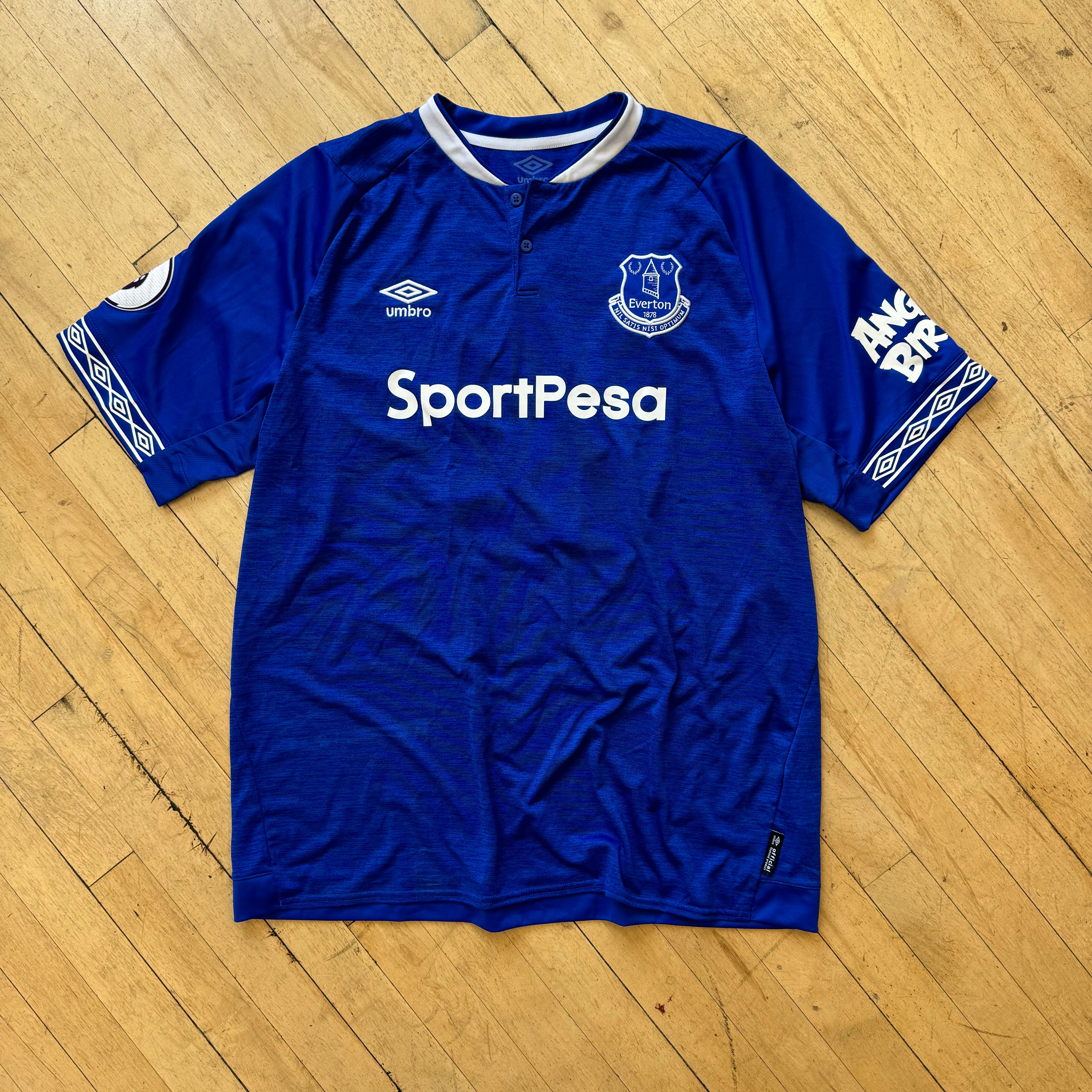 Everton 2018 Home Soccer Jersey Umbro Sz L