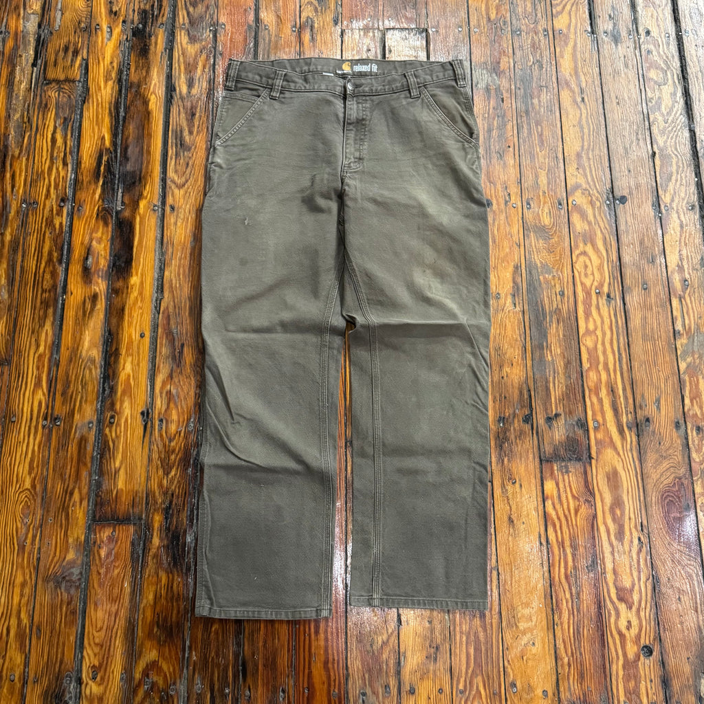 Olive Carhartt Carpenter Pants Sz 36x32