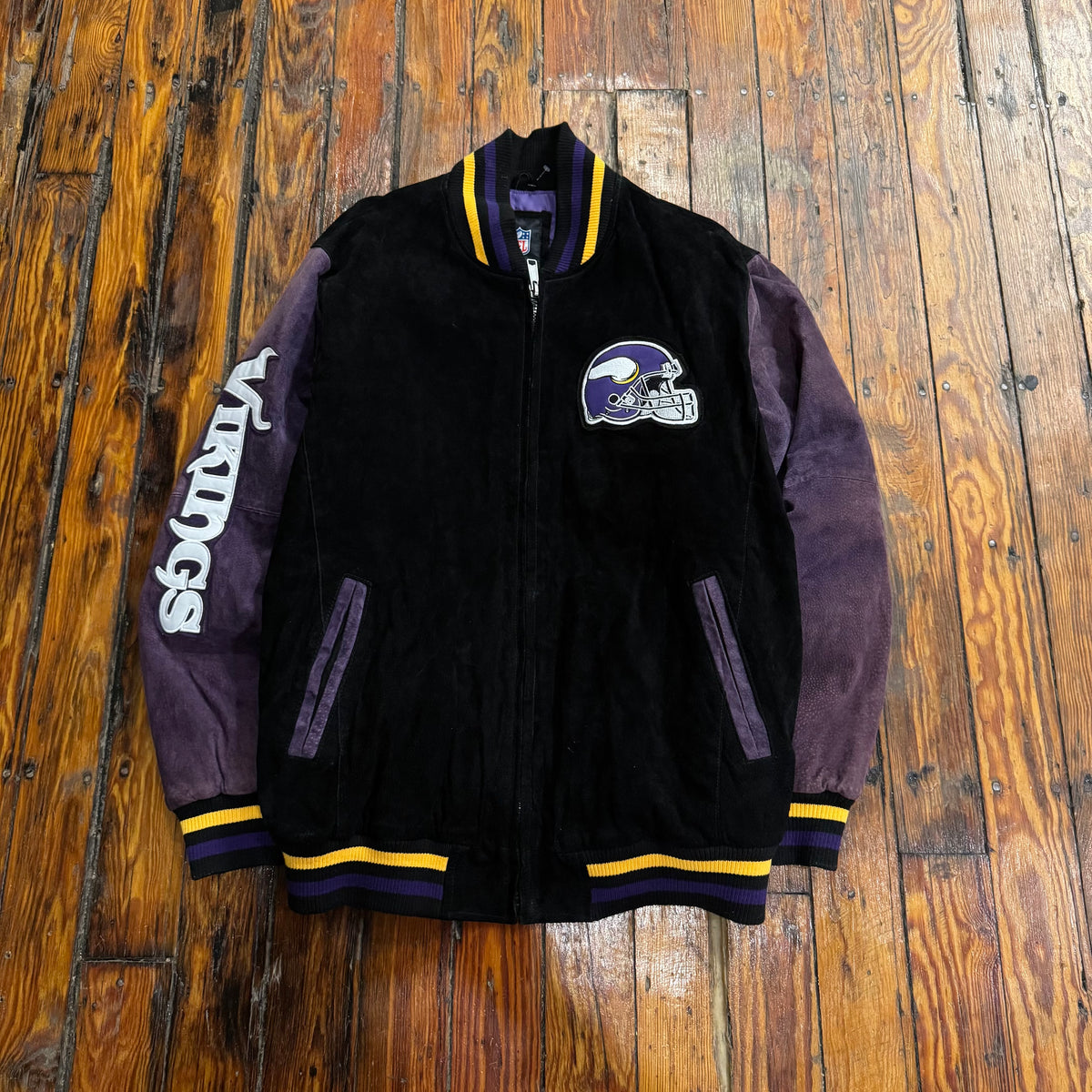 Vintage Minnesota Vikings Suede Jacket Sz XL