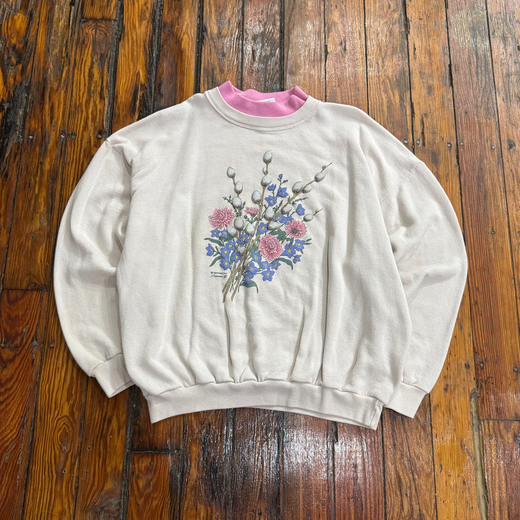 Vintage Morning Sun Flower Crewneck Sz L