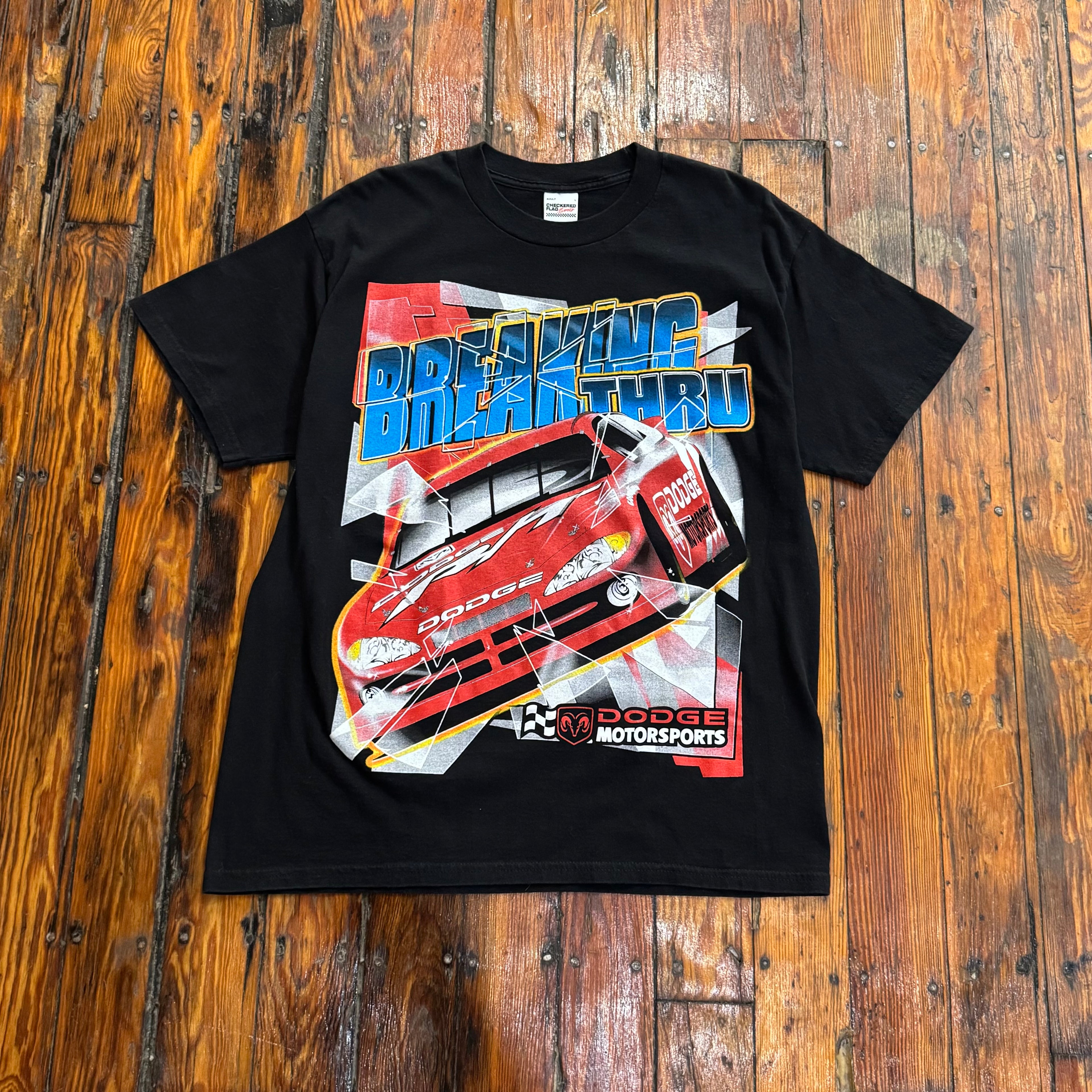 Vintage Breaking Thru Dodge Nascar T-shirt Sz L