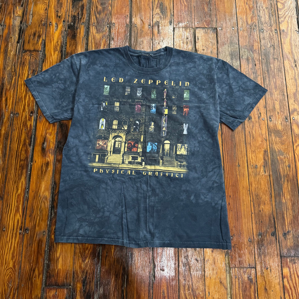 Y2K Led Zeppelin Graffiti Graphic T-shirt Sz XL