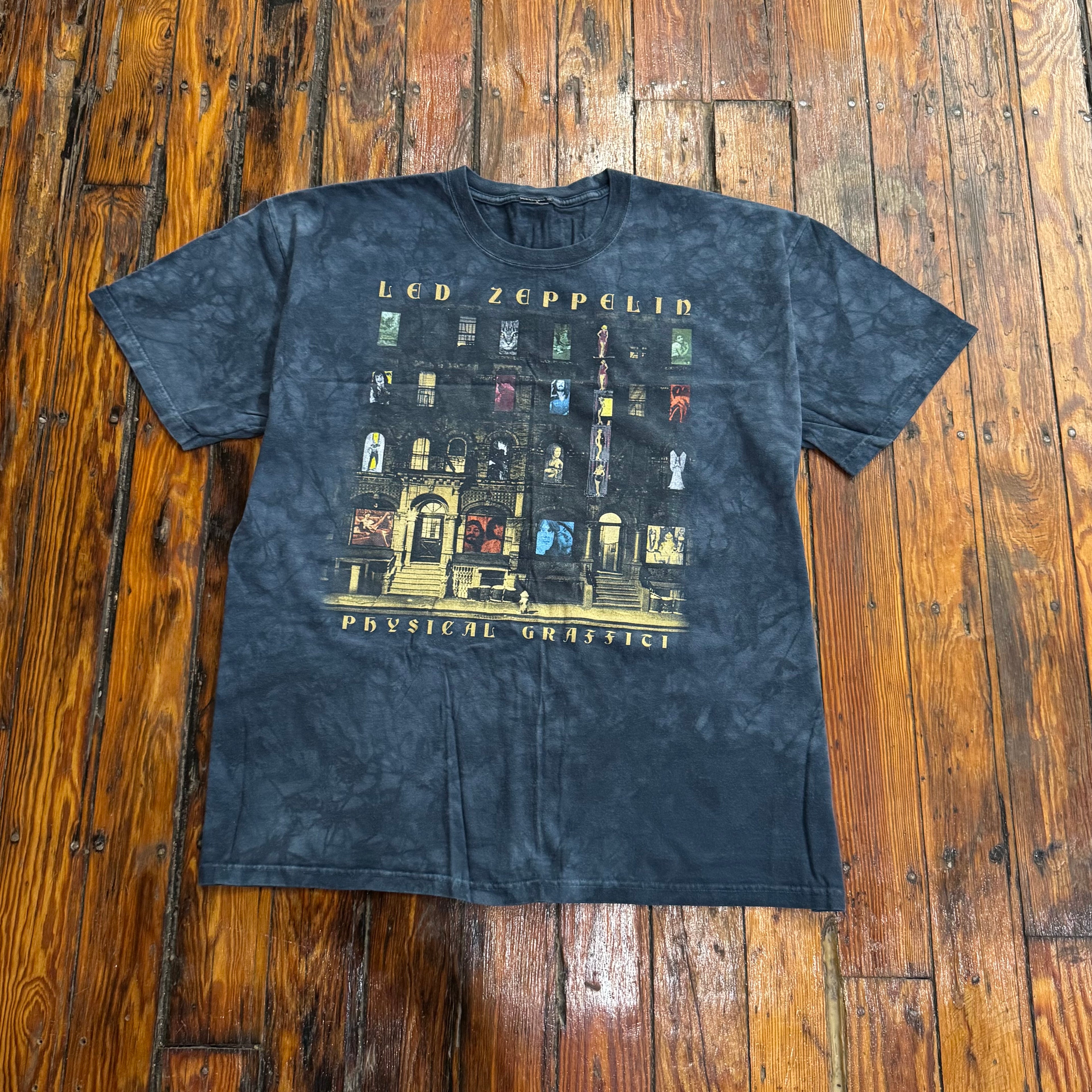 Y2K Led Zeppelin Graffiti Graphic T-shirt Sz XL