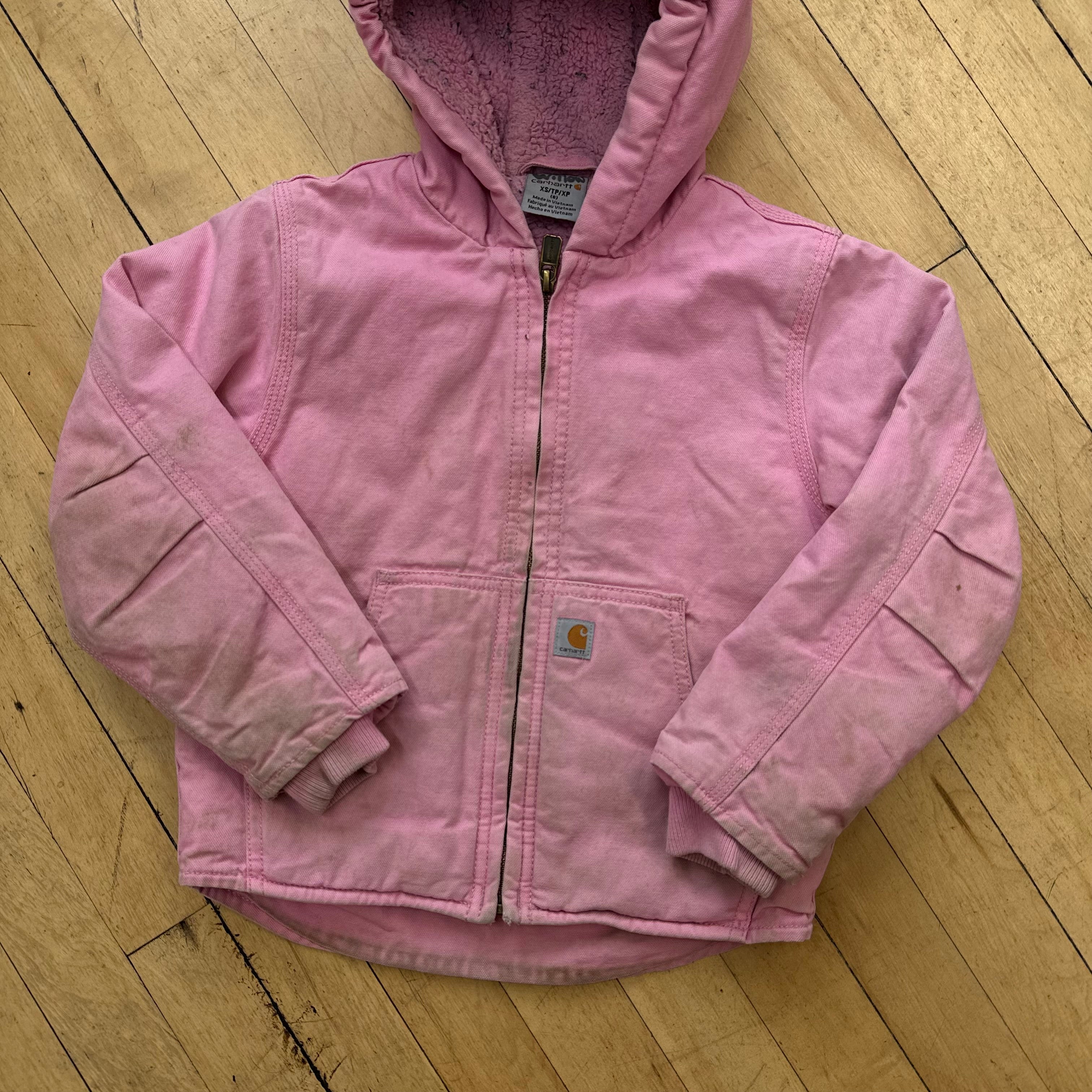 Vintage Pink Carhartt Jacket Sz YTH XS (6)