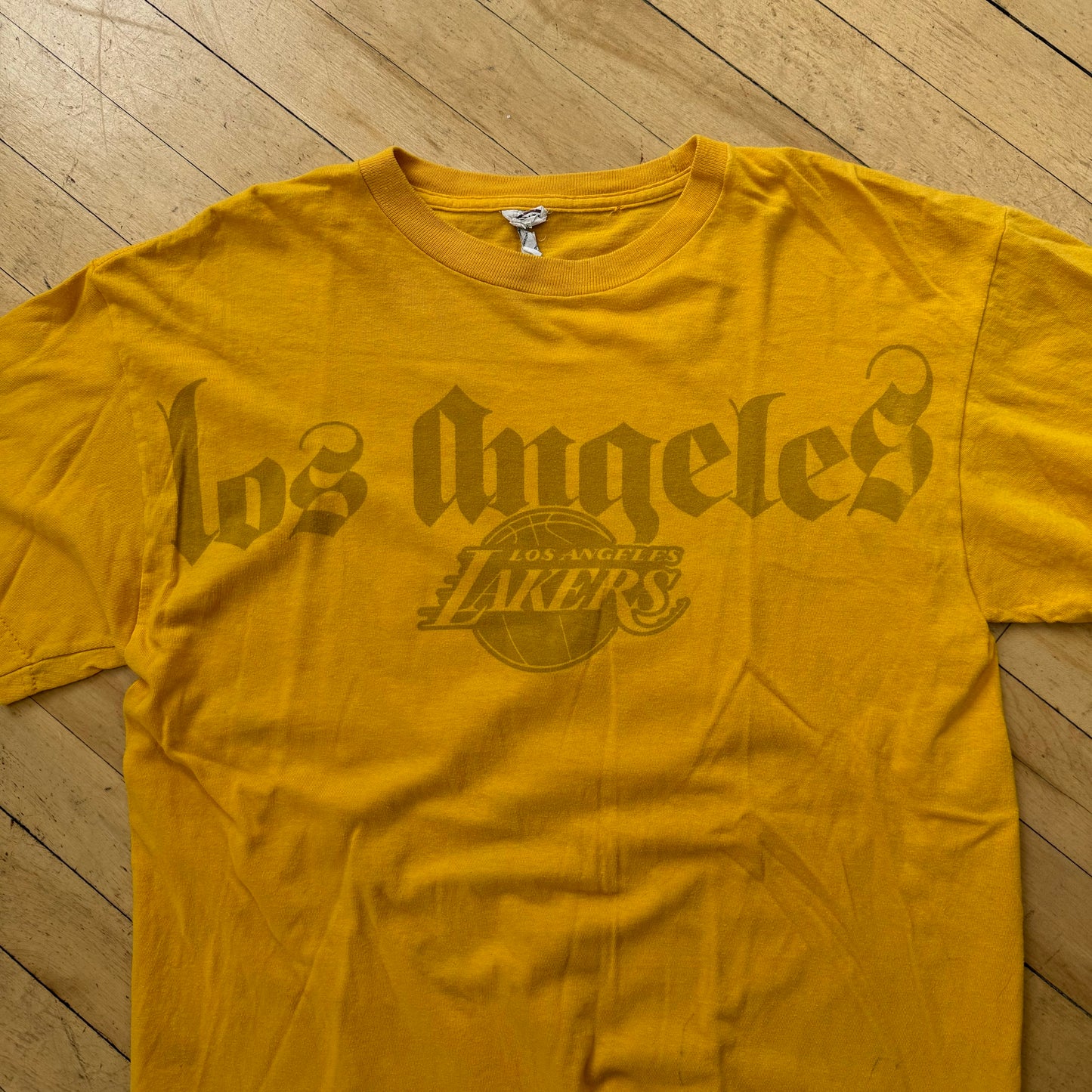 Y2K Las Angeles Lakers SpellOut T-shirt Sz M