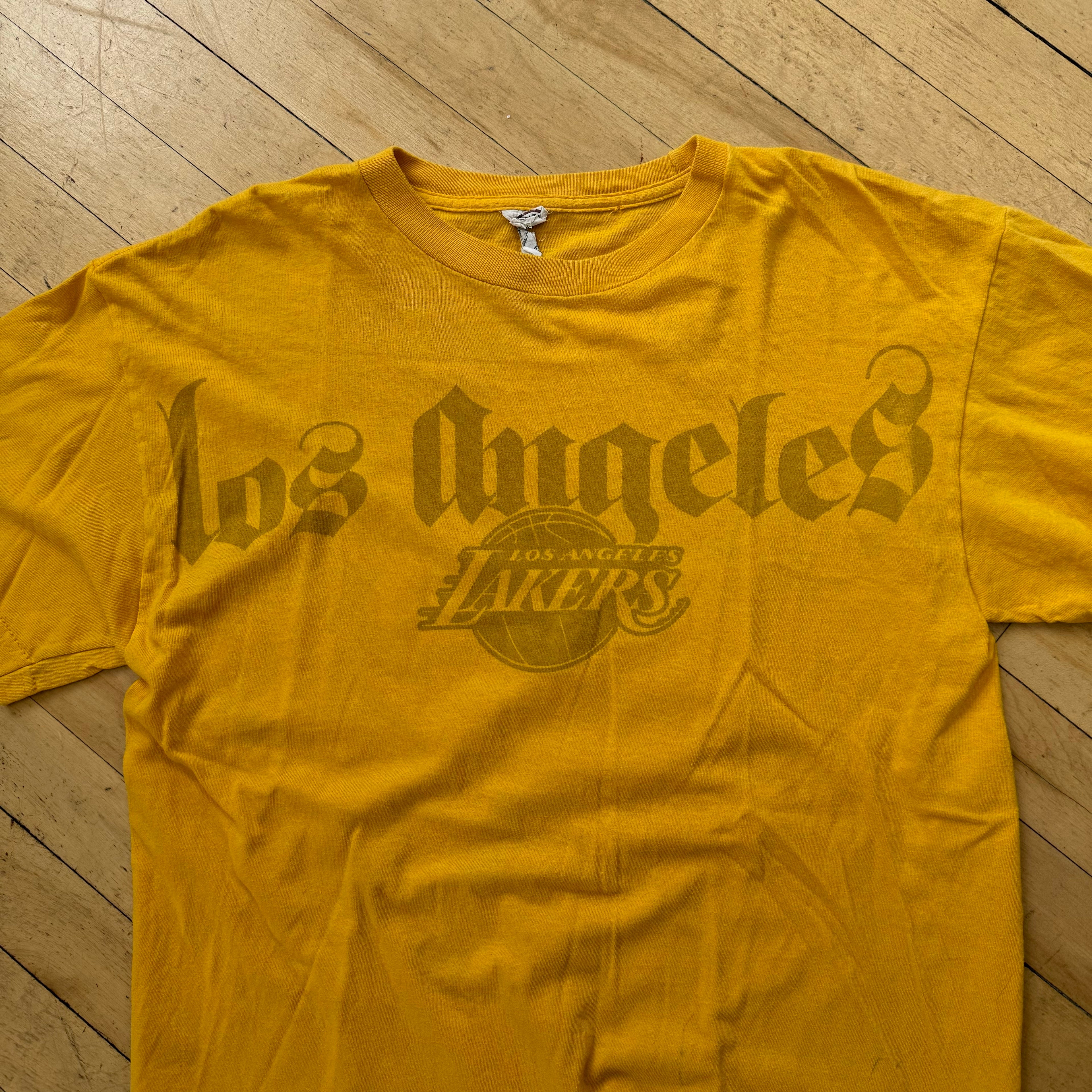 Y2K Las Angeles Lakers SpellOut T-shirt Sz M