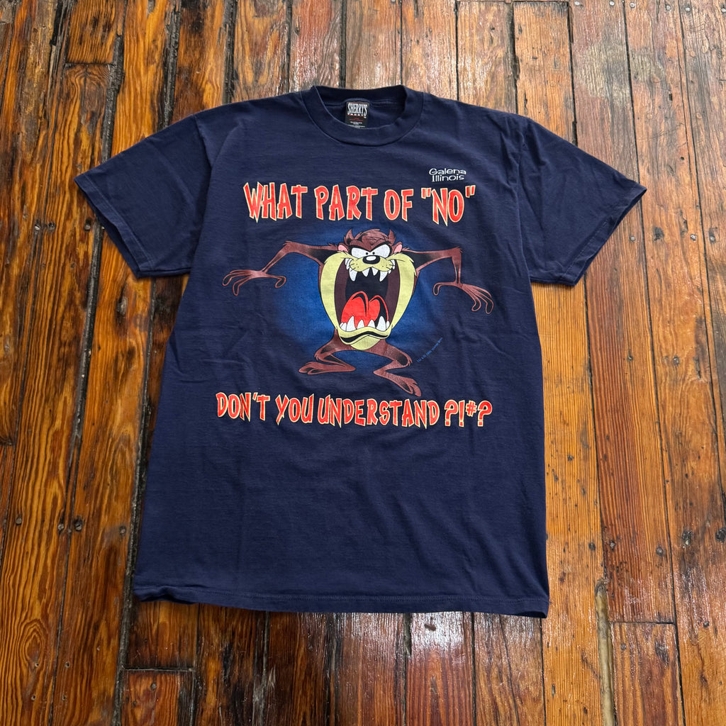 Vintage Taz Looney Tunes What part of No … T-shirt Sz L