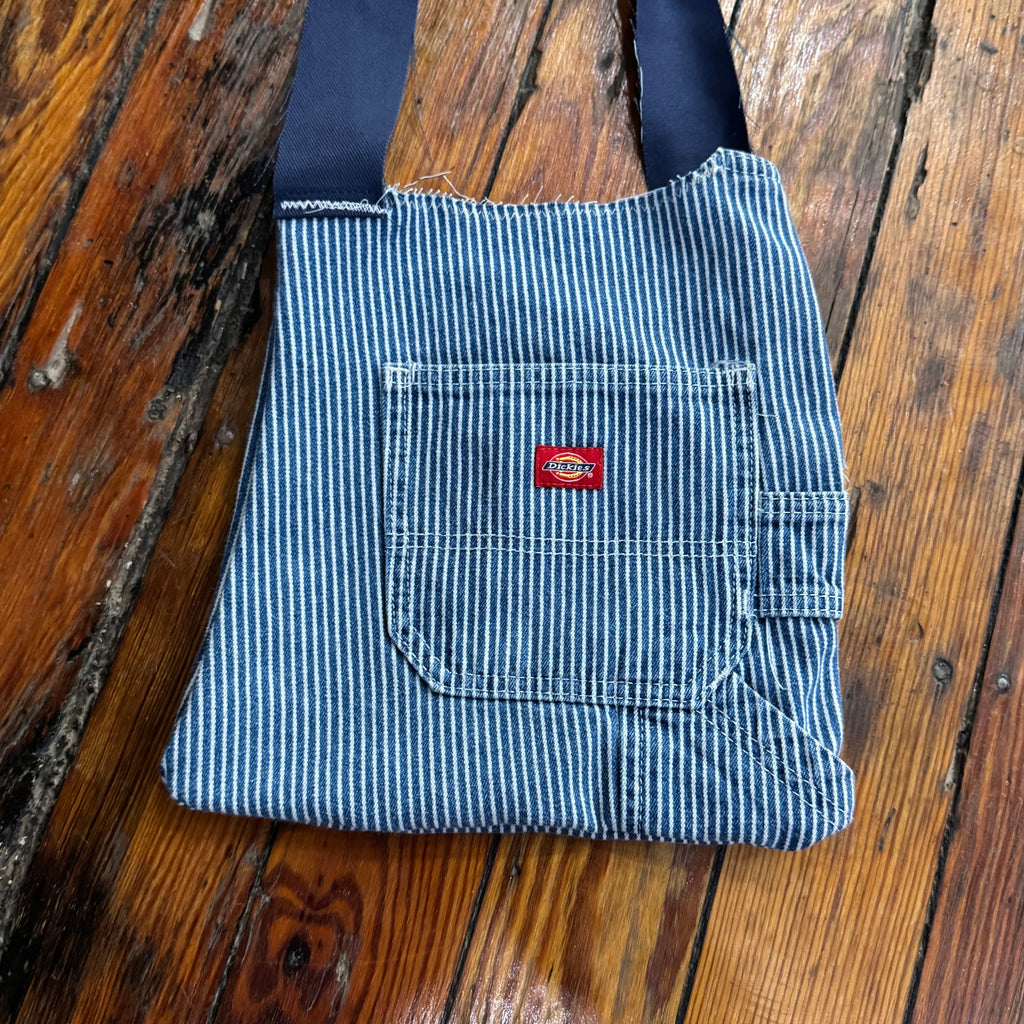 Vintage ReWork Dickies Denim Striped Bag