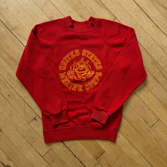 Vintage United States Marien Corps Crewneck Sz YTH L