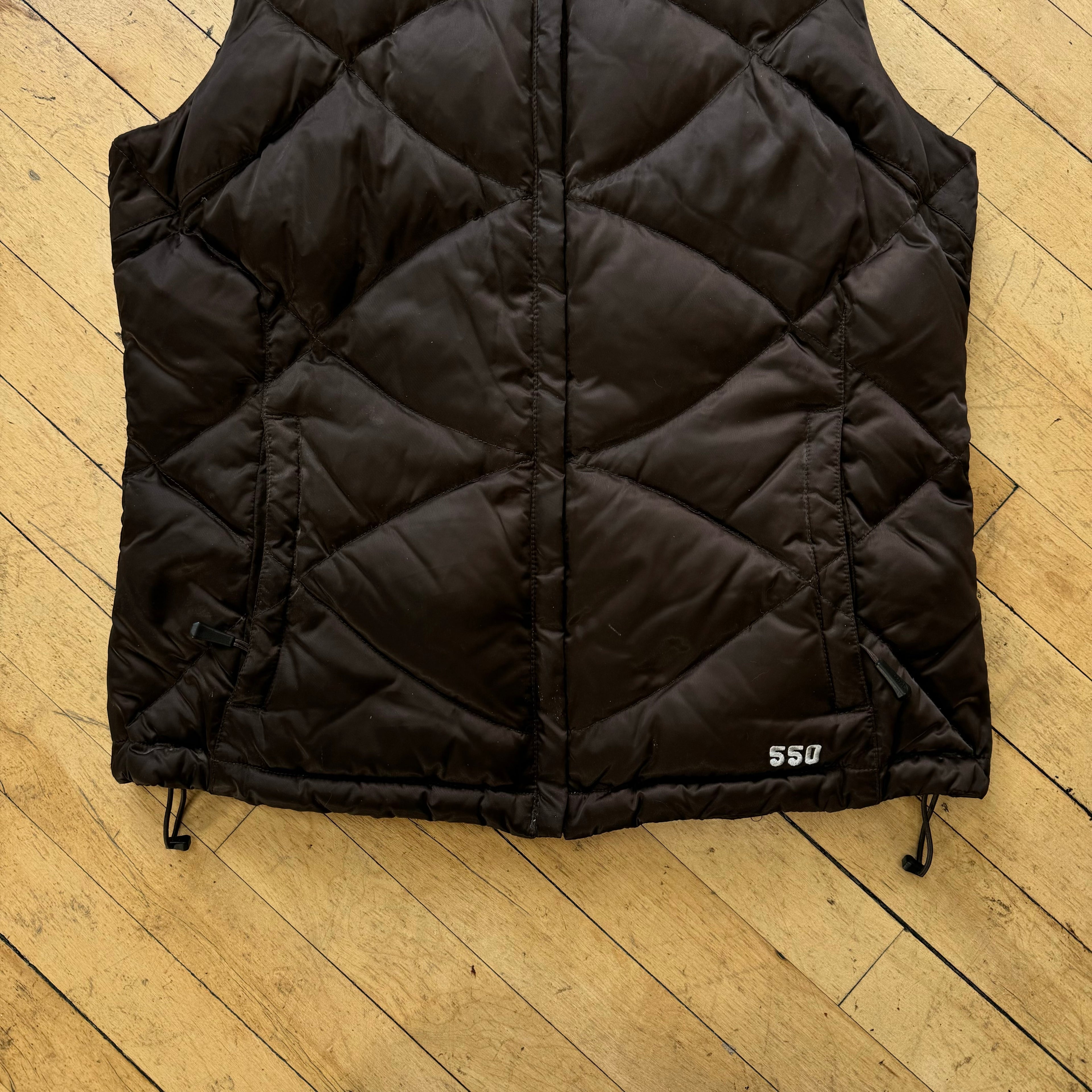 Vintage Brown North Face 550 Puffer Vest Sz M