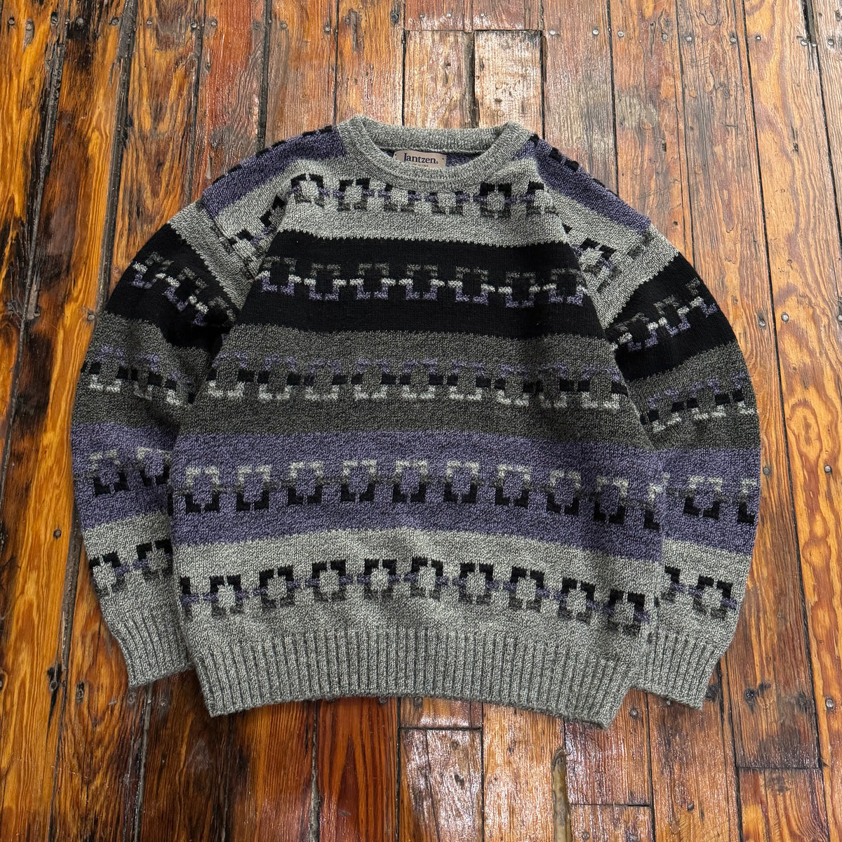 Vintage Jantzen Knit Patterned Sweater Sz XL